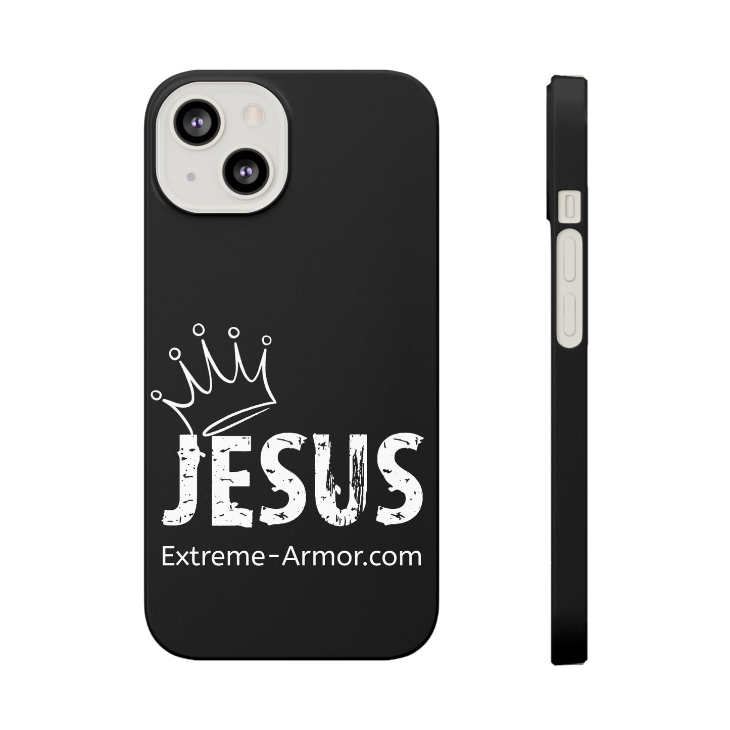 King Jesus Black Slim phone Cases