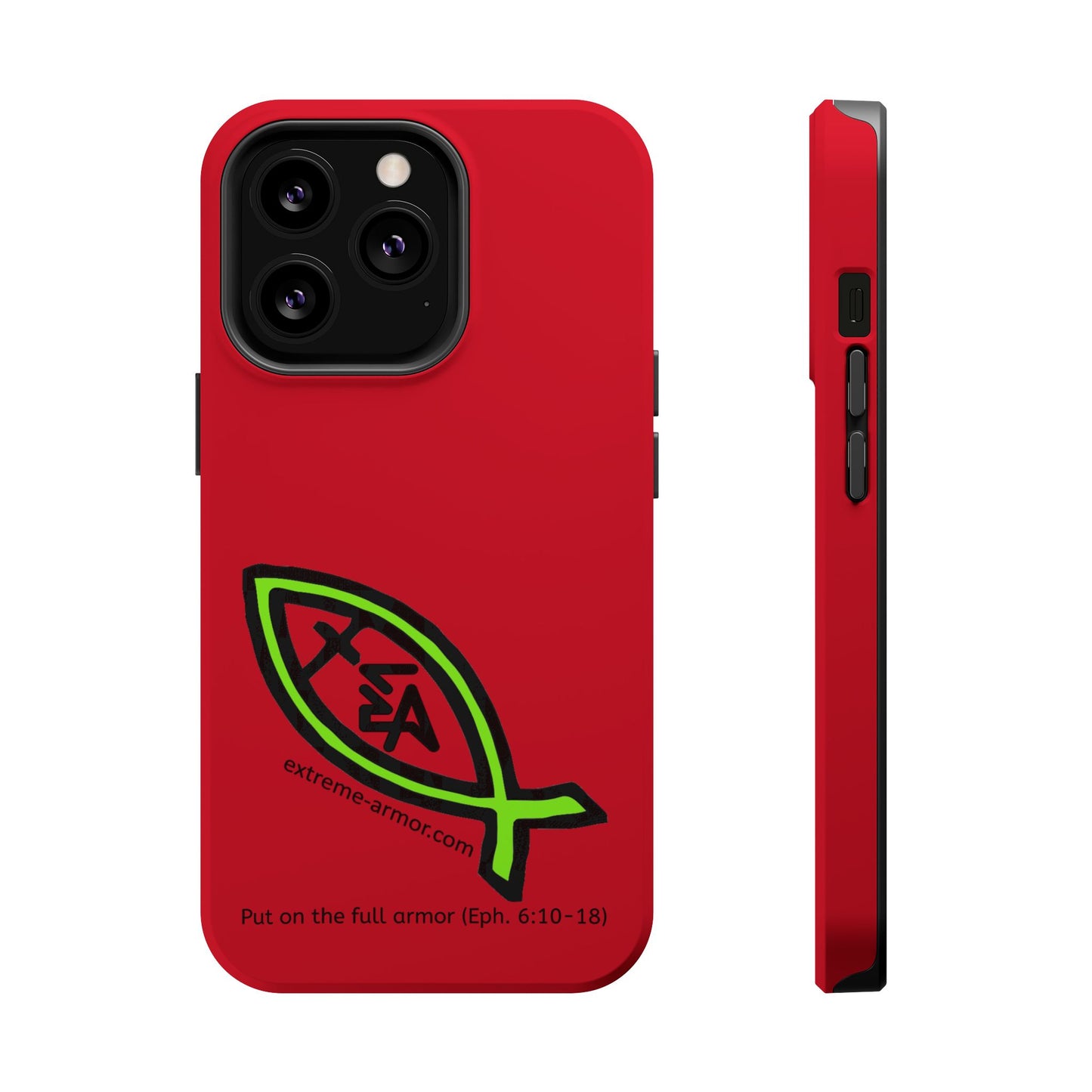 I-phone Magnetic Case (Extreme-Armor) Red