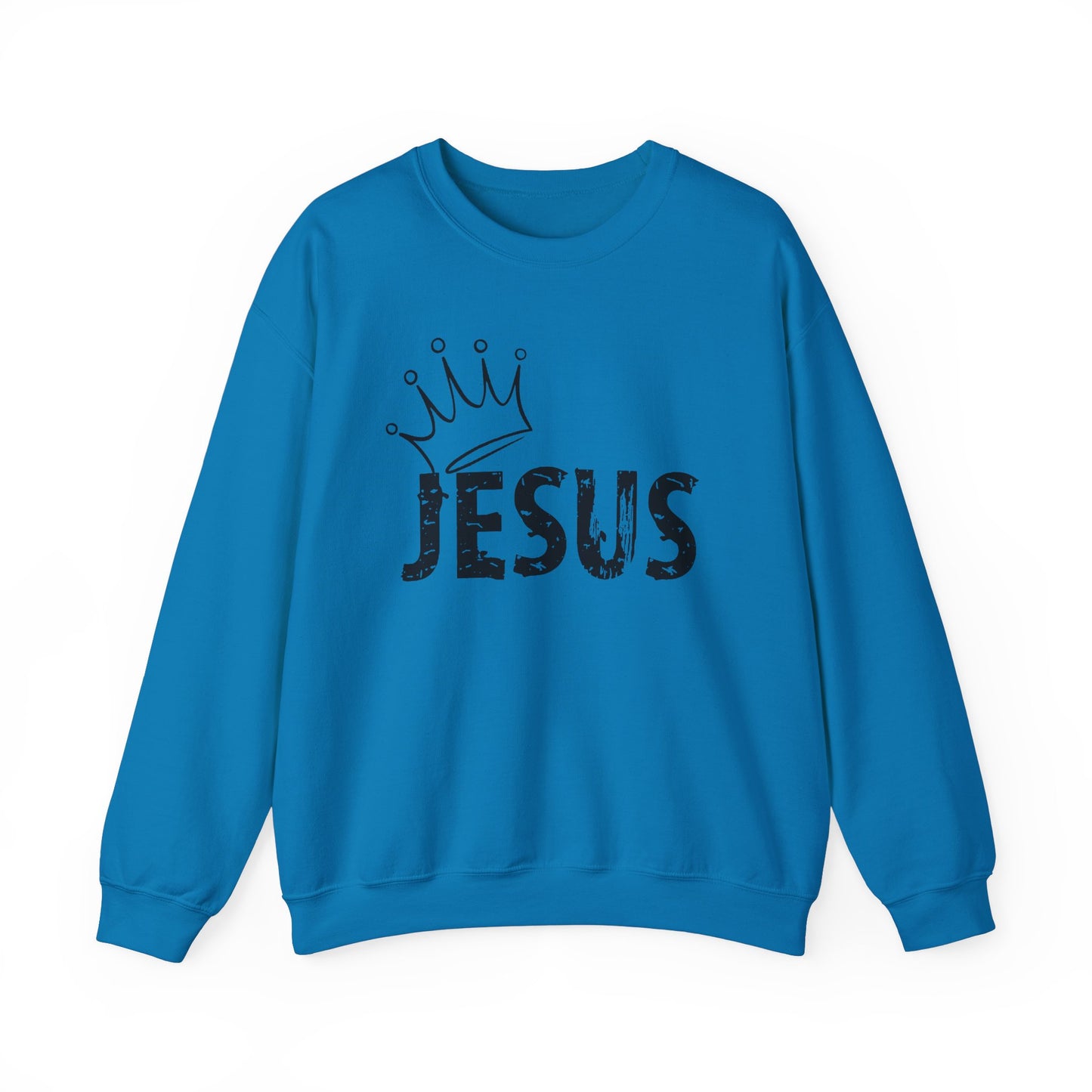 Christian Sweatshirt, Religious Jumper, King Jesus Long Sleeve Shirt, Christian Apparel, Faith Crewneck Pullover