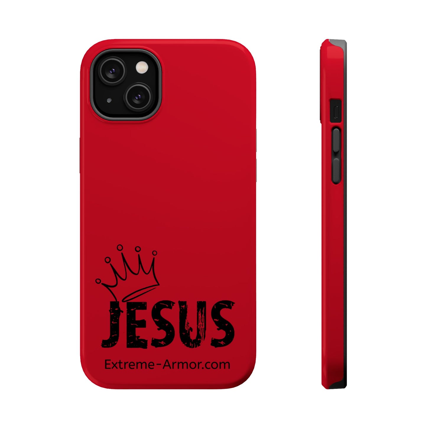 I-phone Magnetic Case (King Jesus) Red