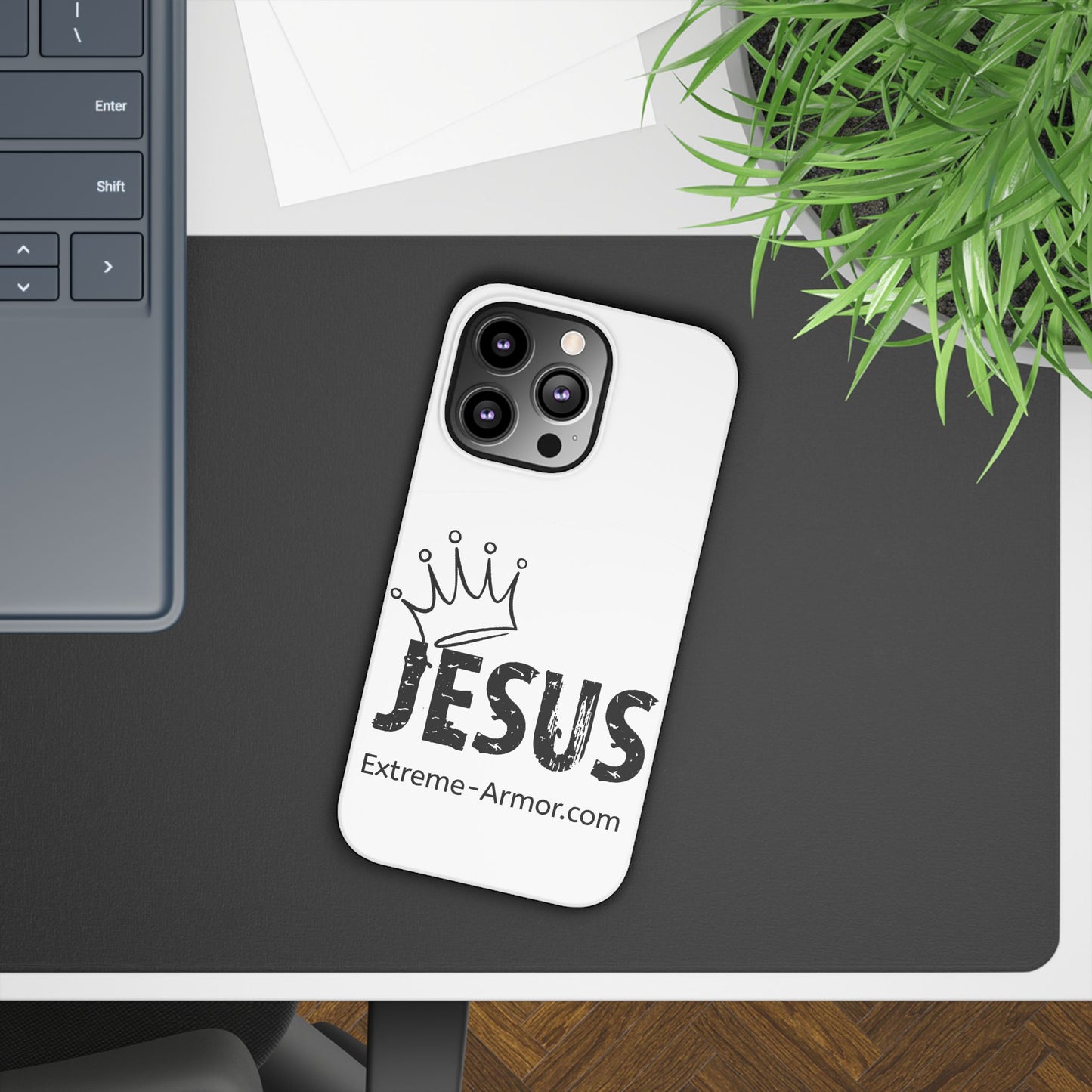 King Jesus White Slim phone Cases