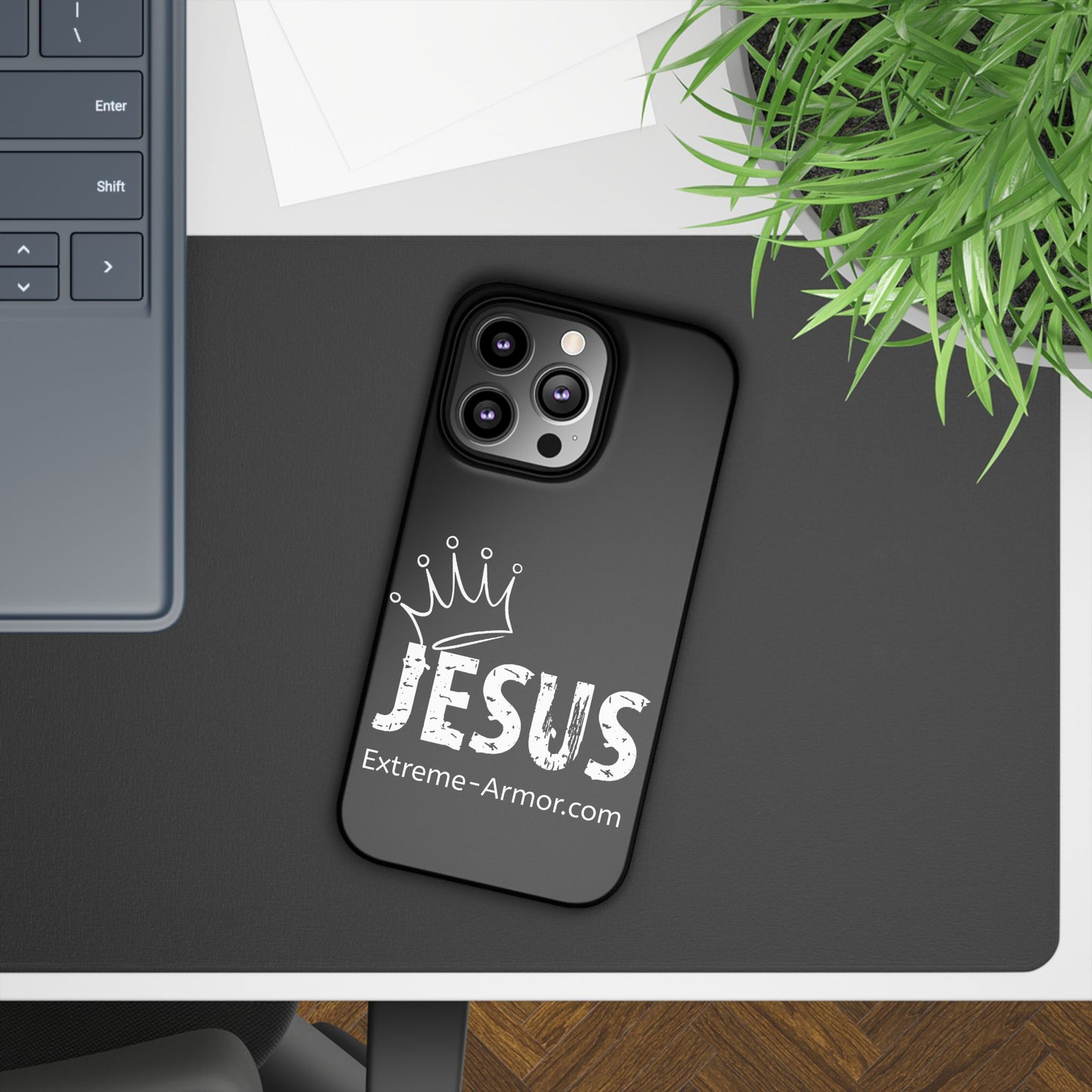 King Jesus Black Slim phone Cases