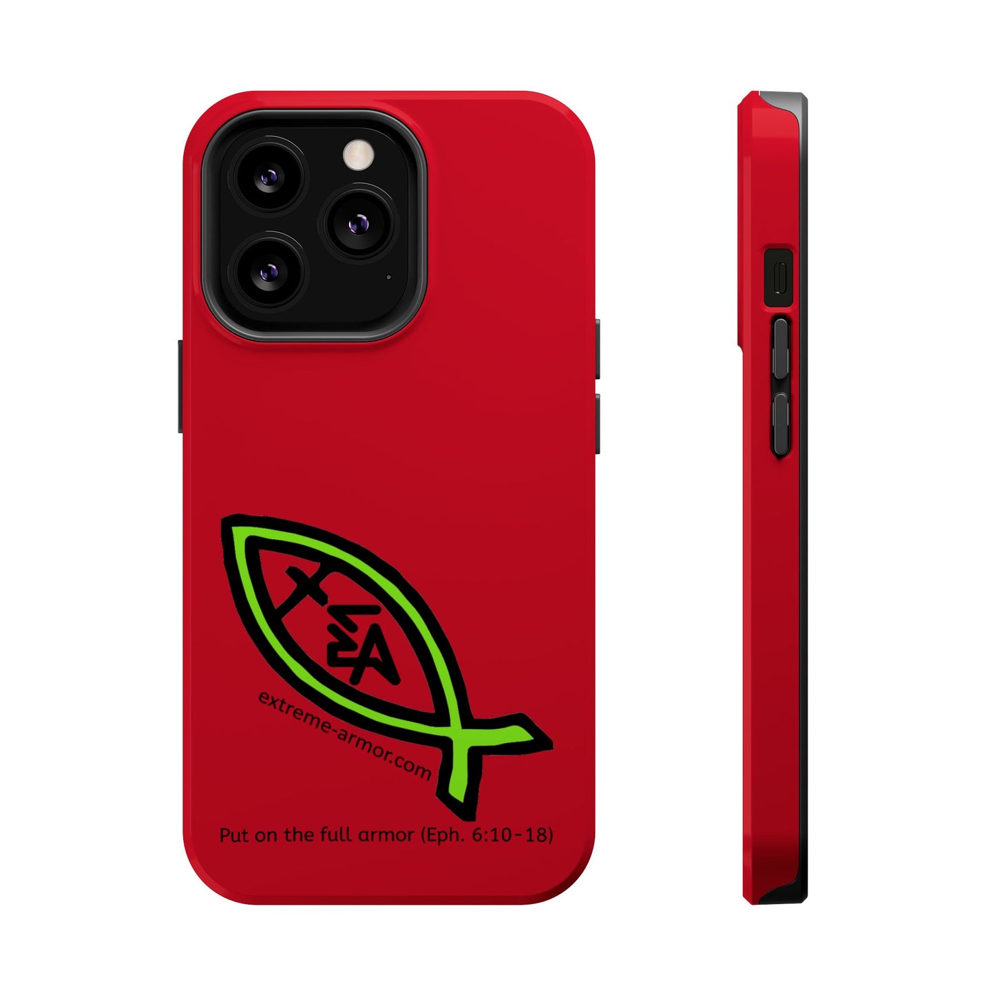 I-phone Magnetic Case (Extreme-Armor) Red