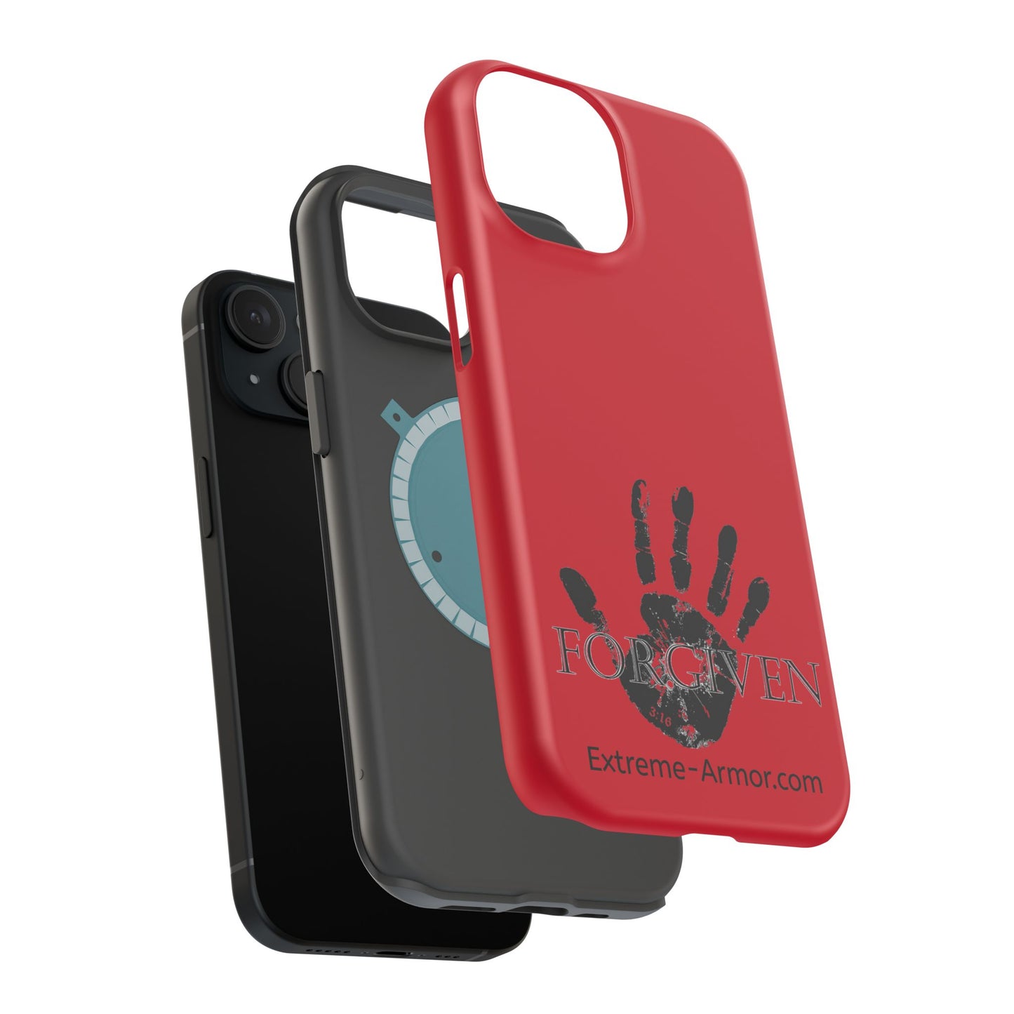 I-phone Magnetic Case (Forgiven) Red