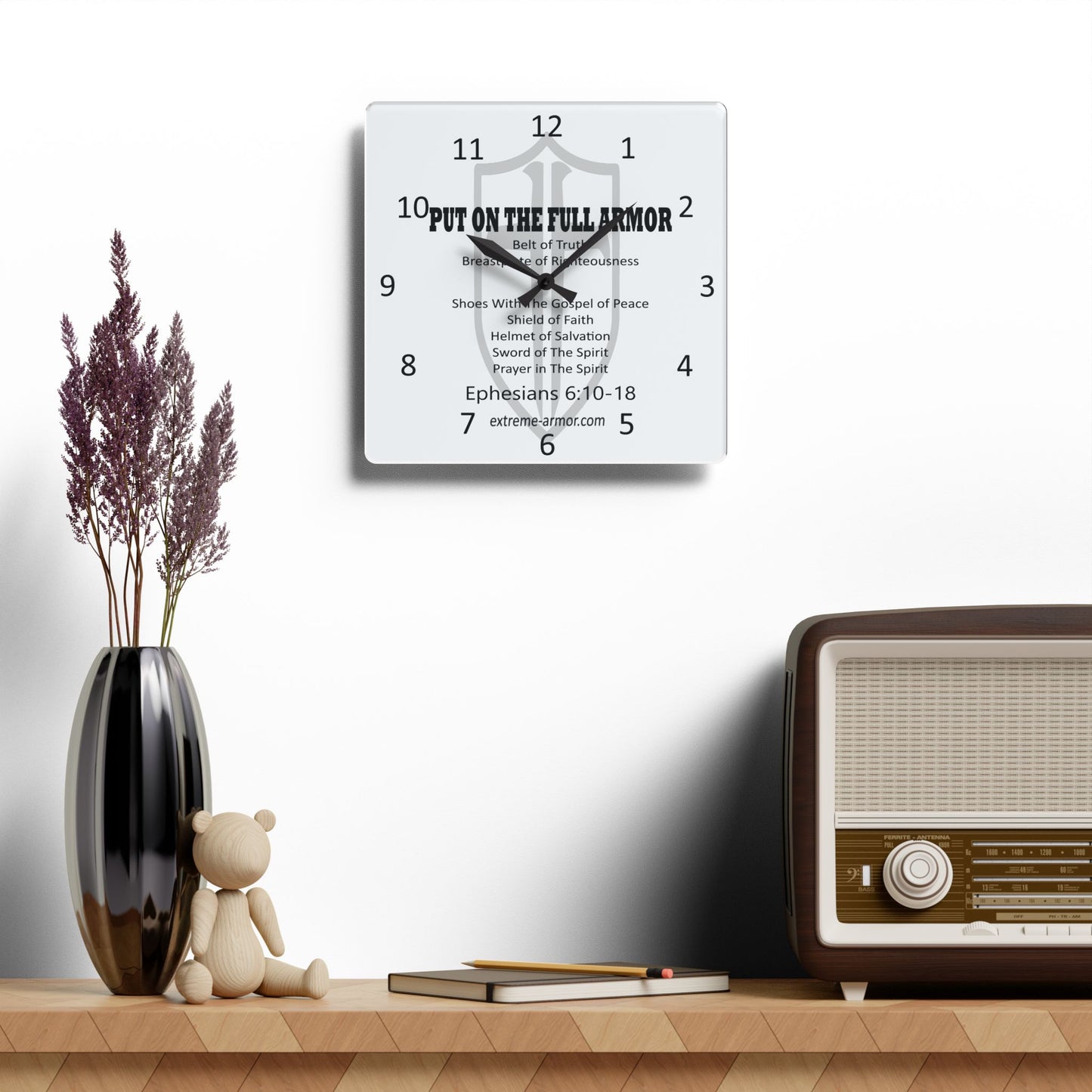 Armor Acrylic Wall Clock