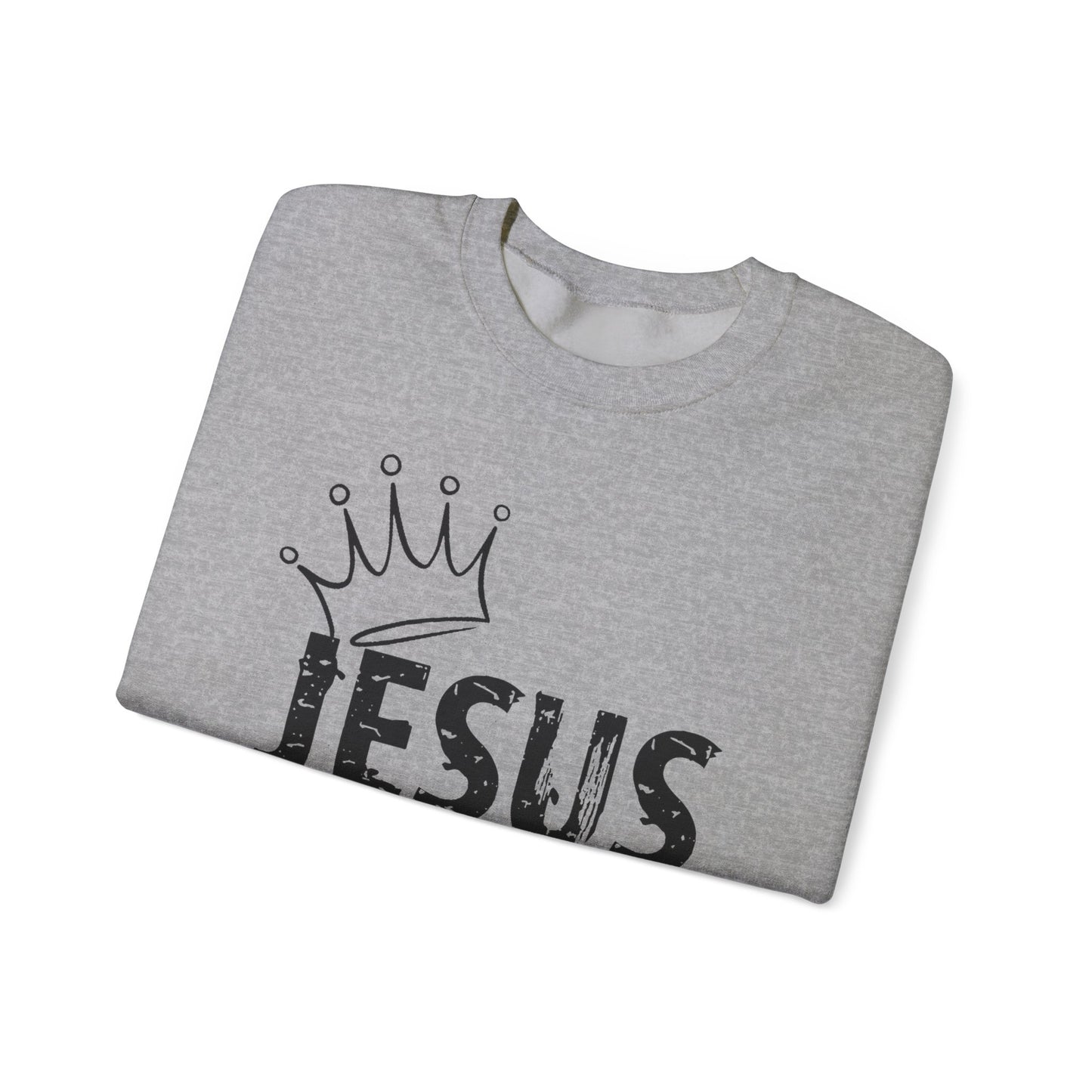 Christian Sweatshirt, Religious Jumper, King Jesus Long Sleeve Shirt, Christian Apparel, Faith Crewneck Pullover