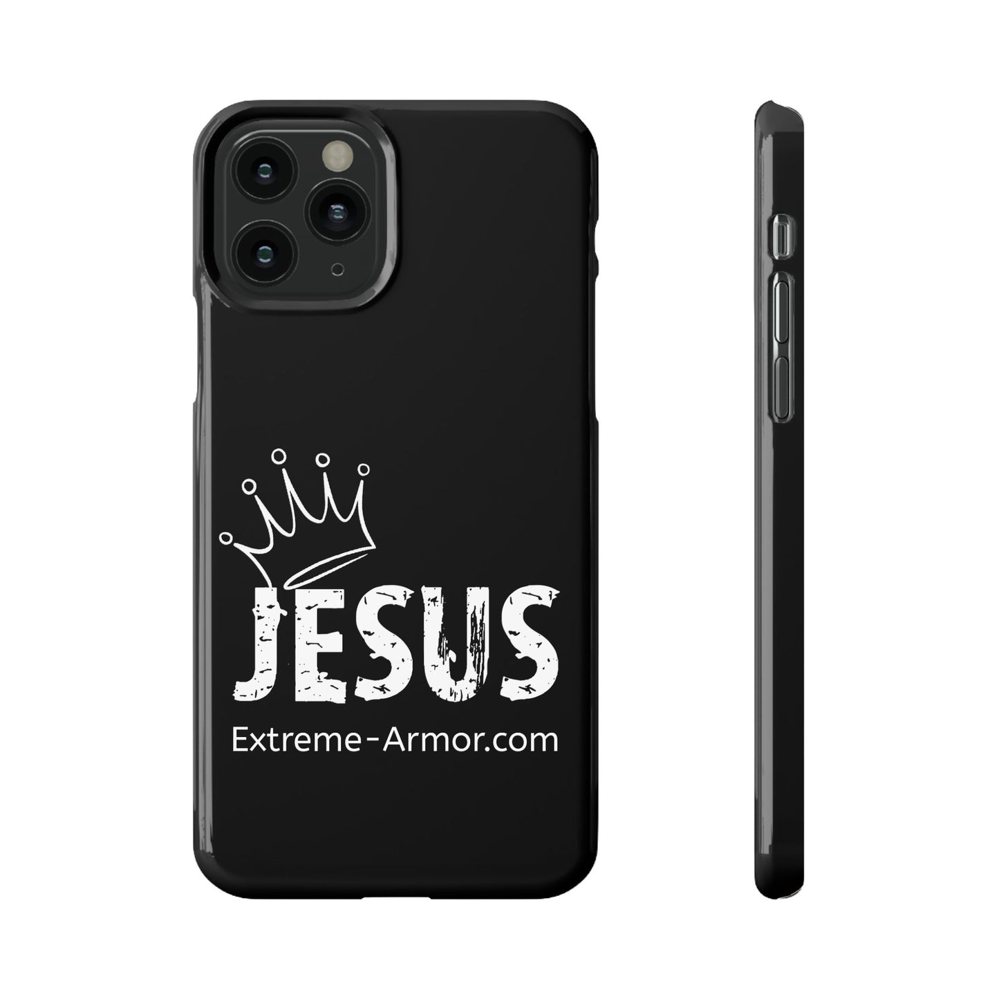 King Jesus Black Slim phone Cases