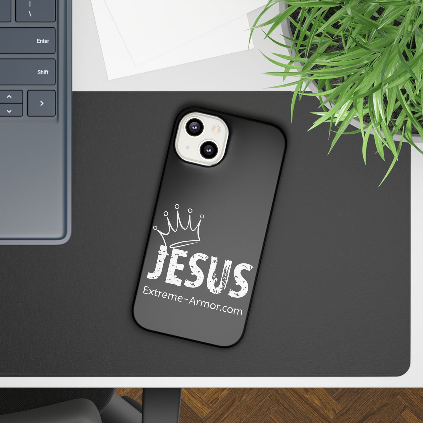 King Jesus Black Slim phone Cases