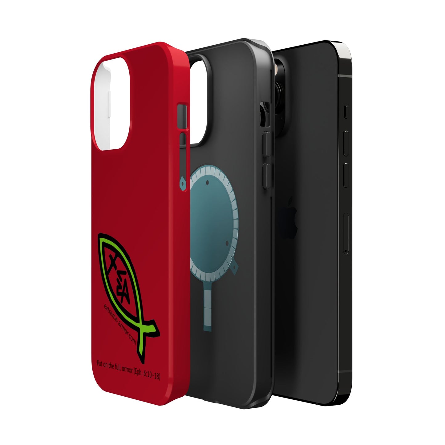 I-phone Magnetic Case (Extreme-Armor) Red