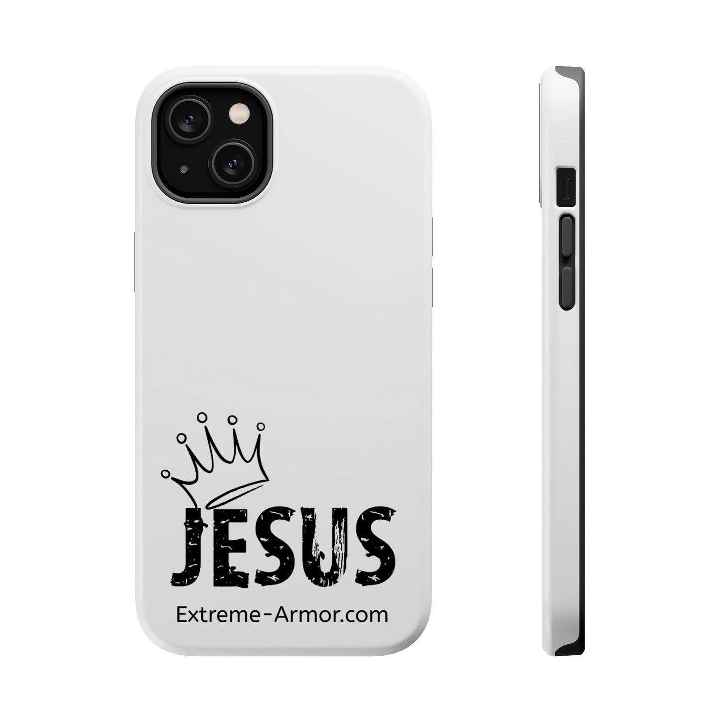 I-phone Magnetic Case (King Jesus) White