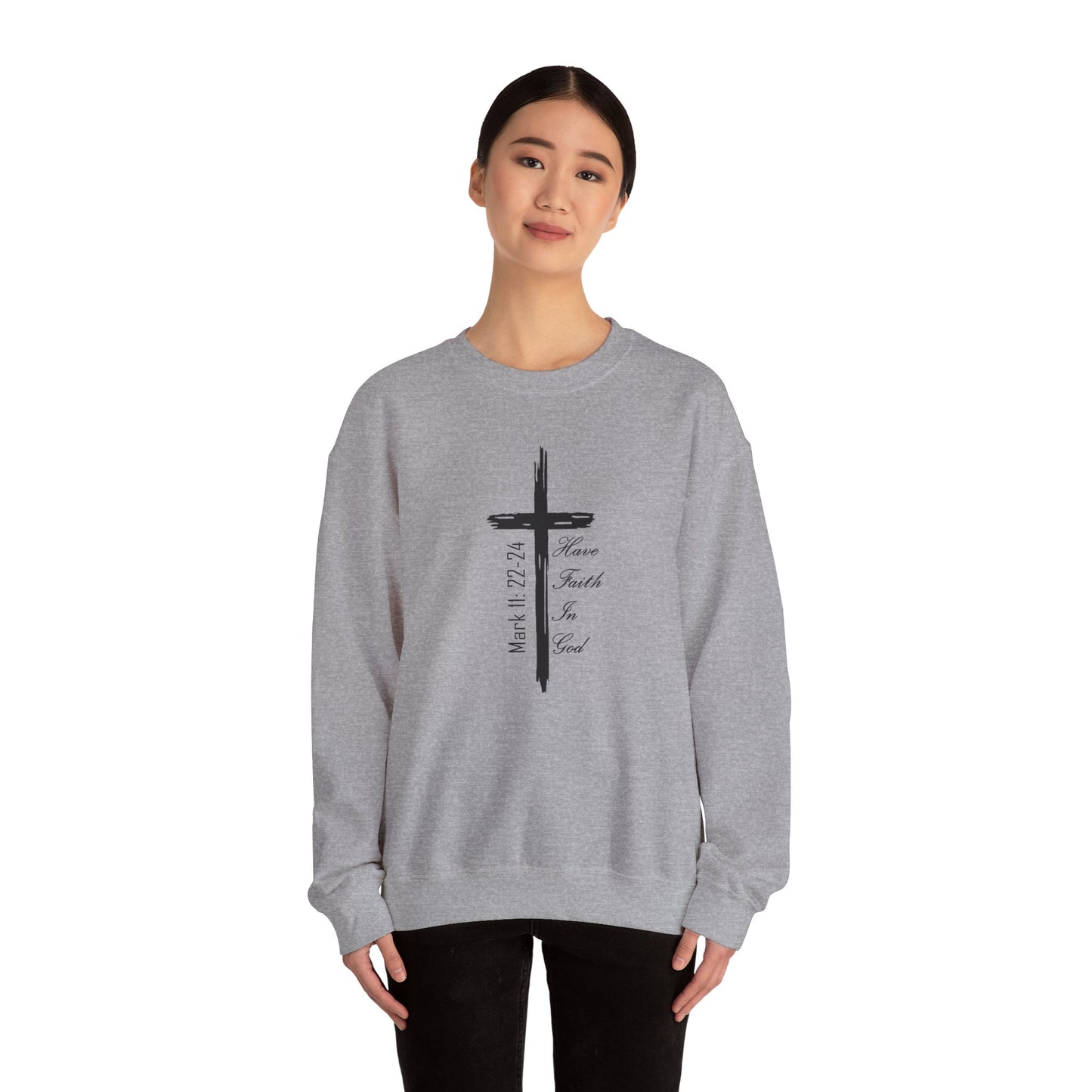 Faith-Inspired Unisex Crewneck Sweatshirt with Inspirational Verse, Christian Apparel, Cozy Sweatshirt, EXTREME ARMOR APPAREL