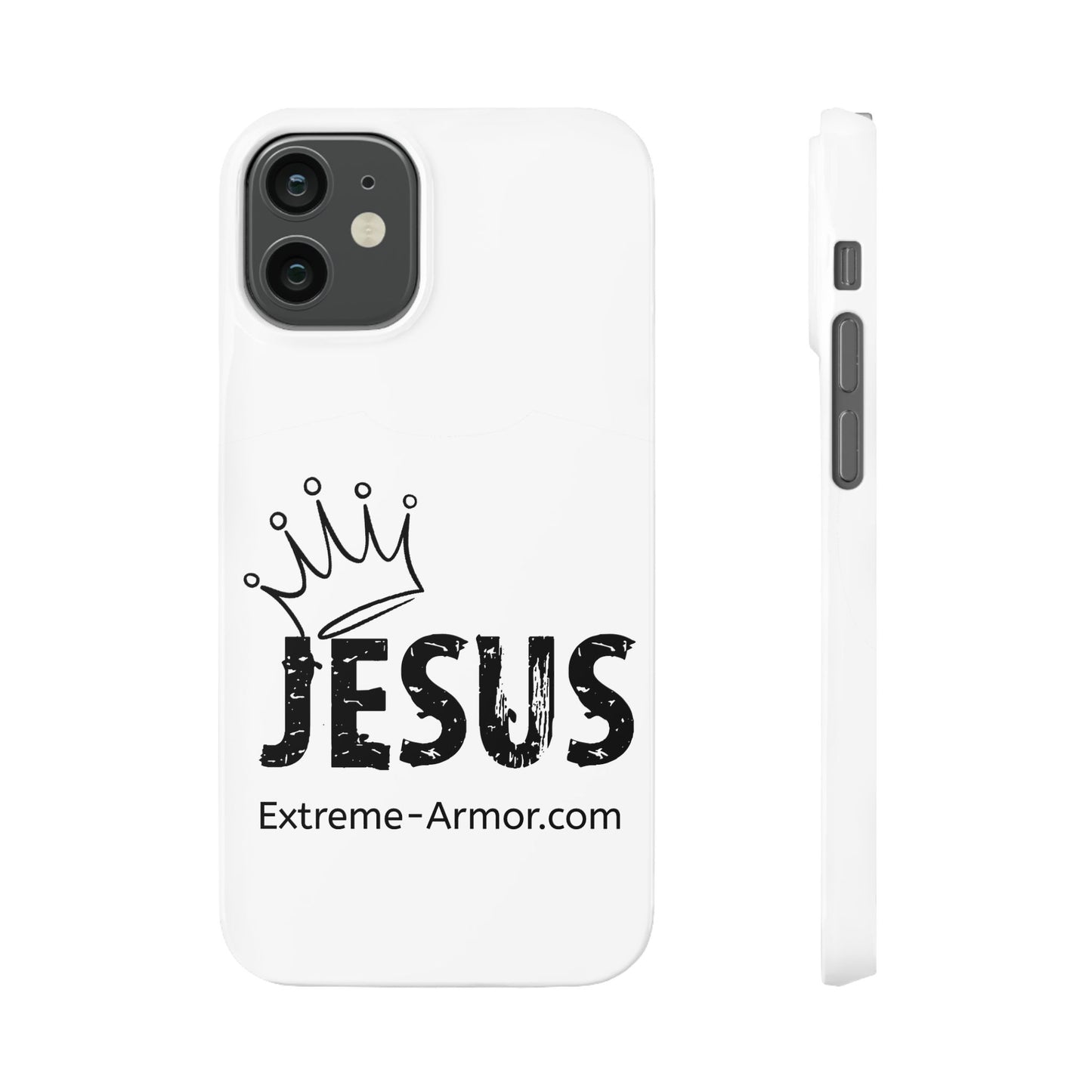 King Jesus White Slim phone Cases