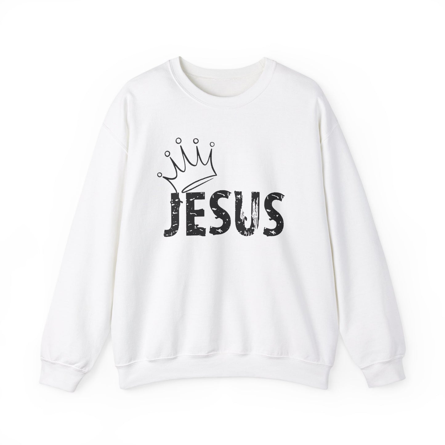 Christian Sweatshirt, Religious Jumper, King Jesus Long Sleeve Shirt, Christian Apparel, Faith Crewneck Pullover