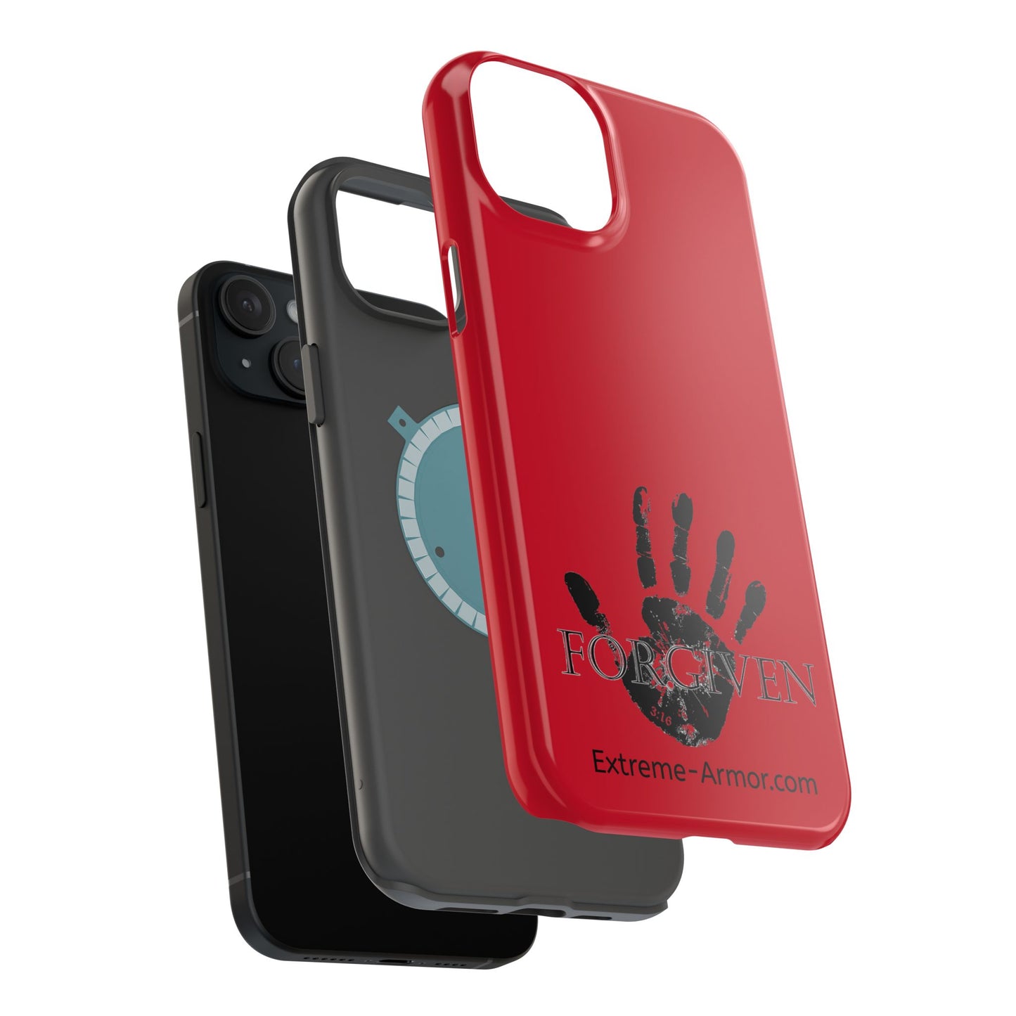 I-phone Magnetic Case (Forgiven) Red