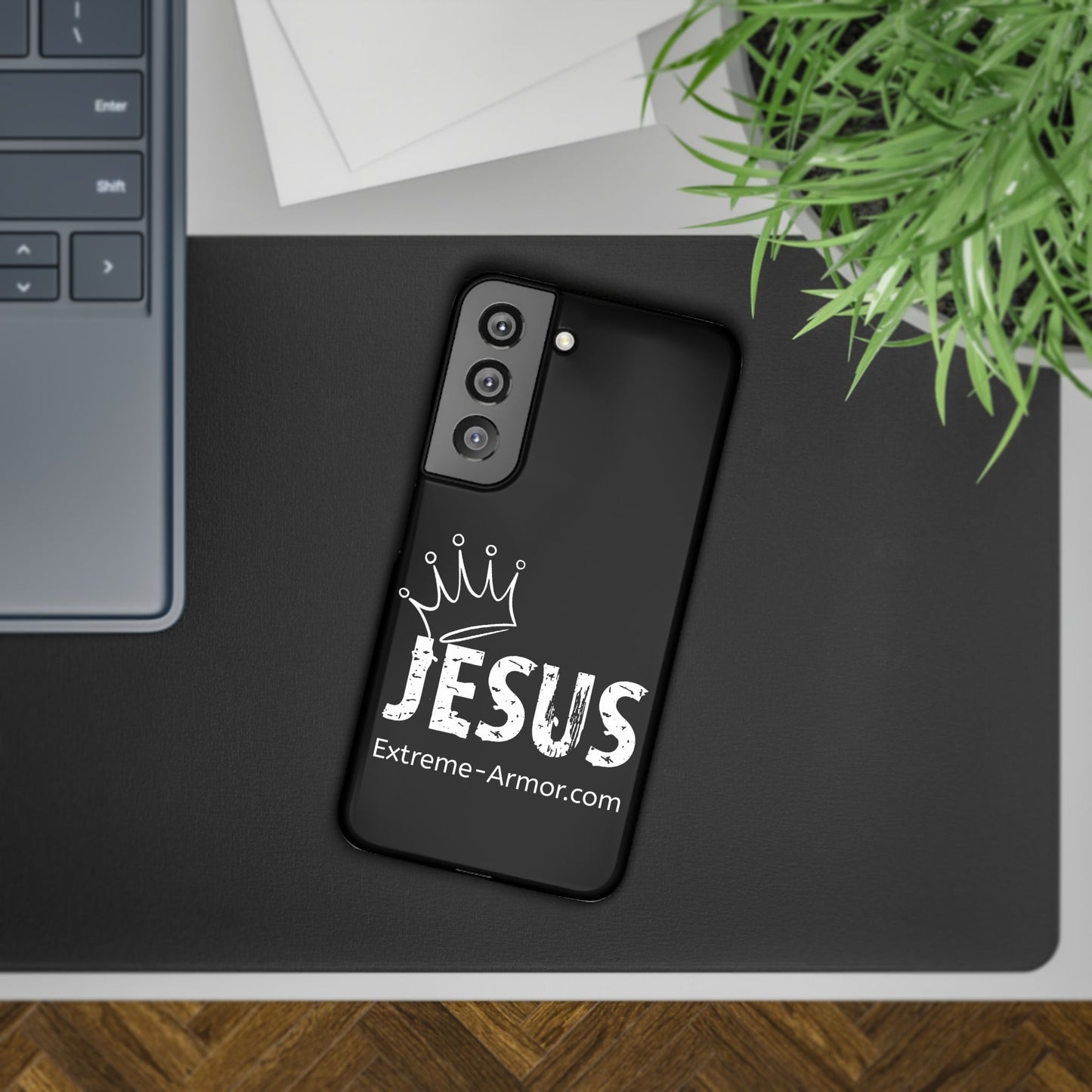 King Jesus Black Slim phone Cases