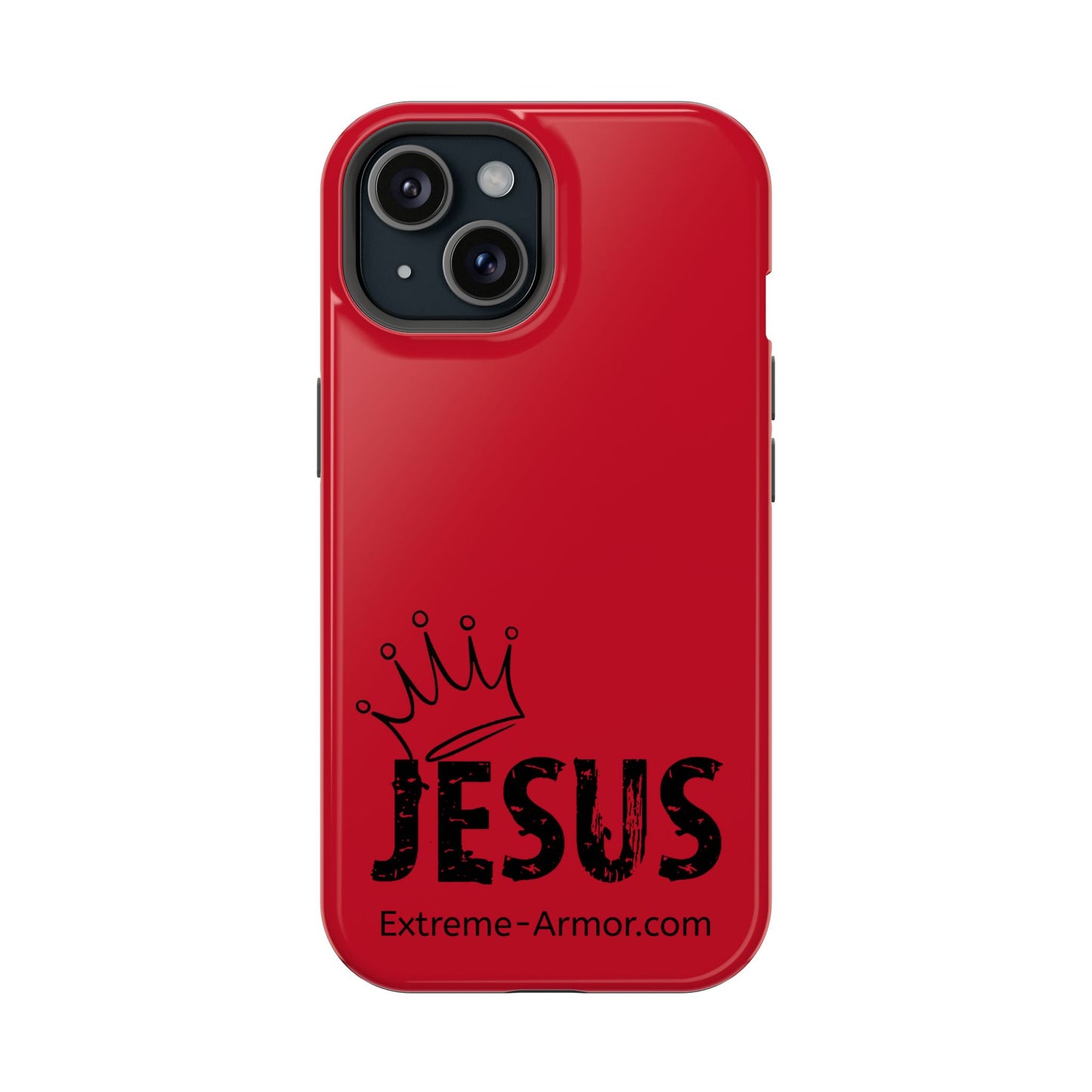 I-phone Magnetic Case (King Jesus) Red