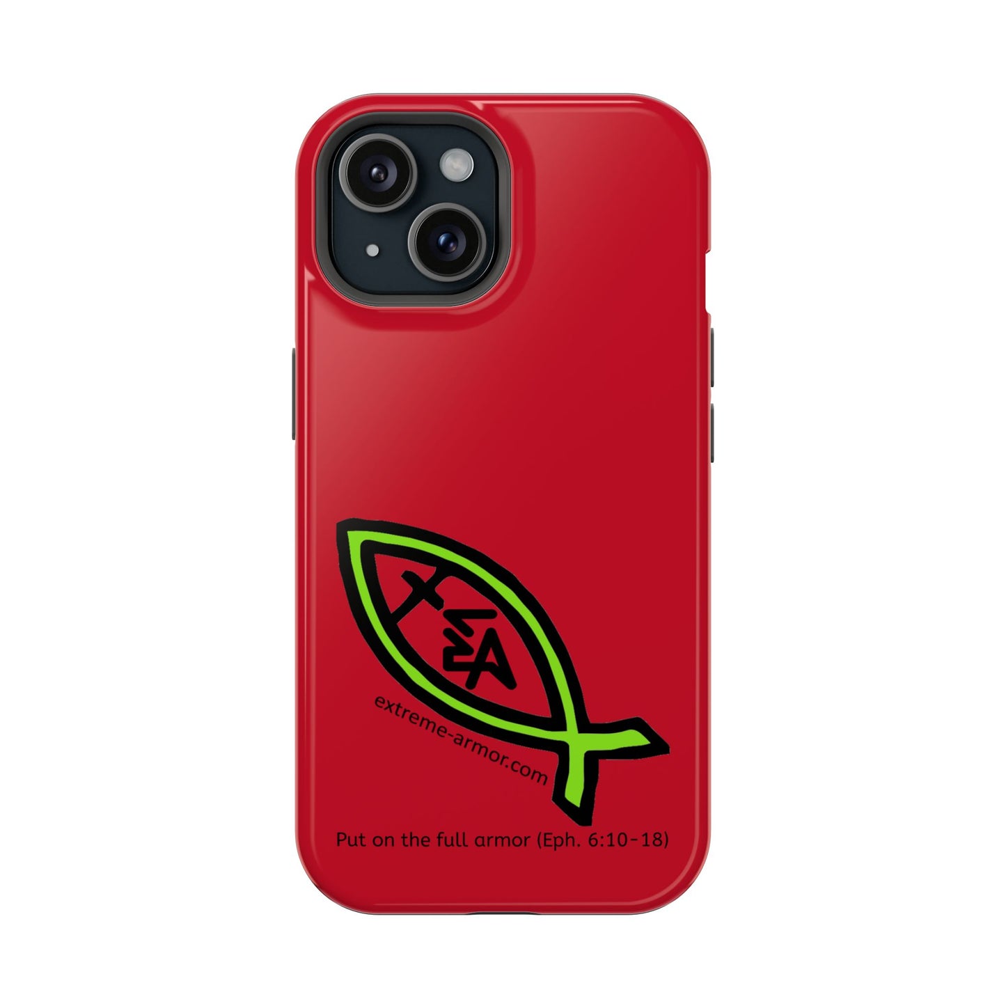 I-phone Magnetic Case (Extreme-Armor) Red