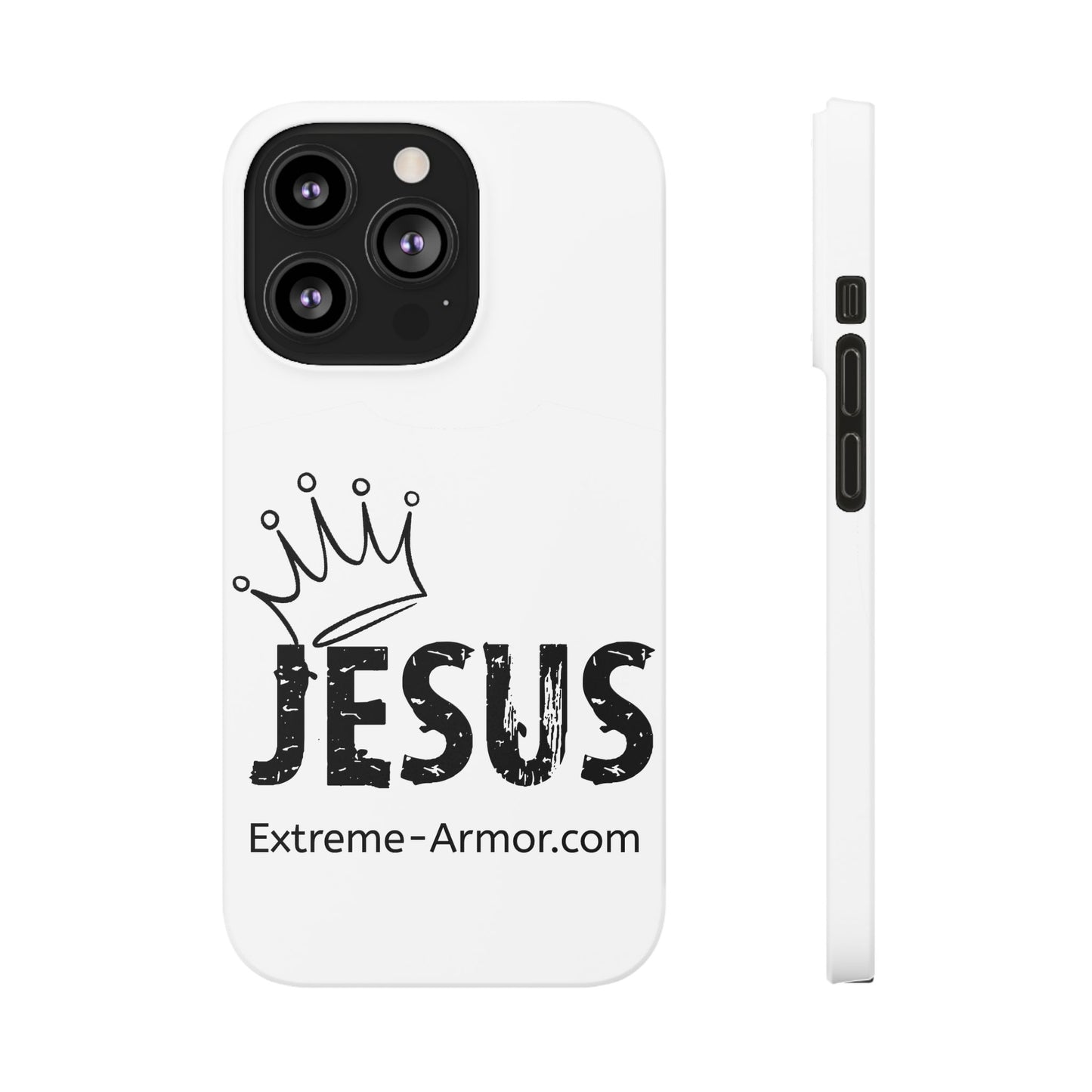 King Jesus White Slim phone Cases