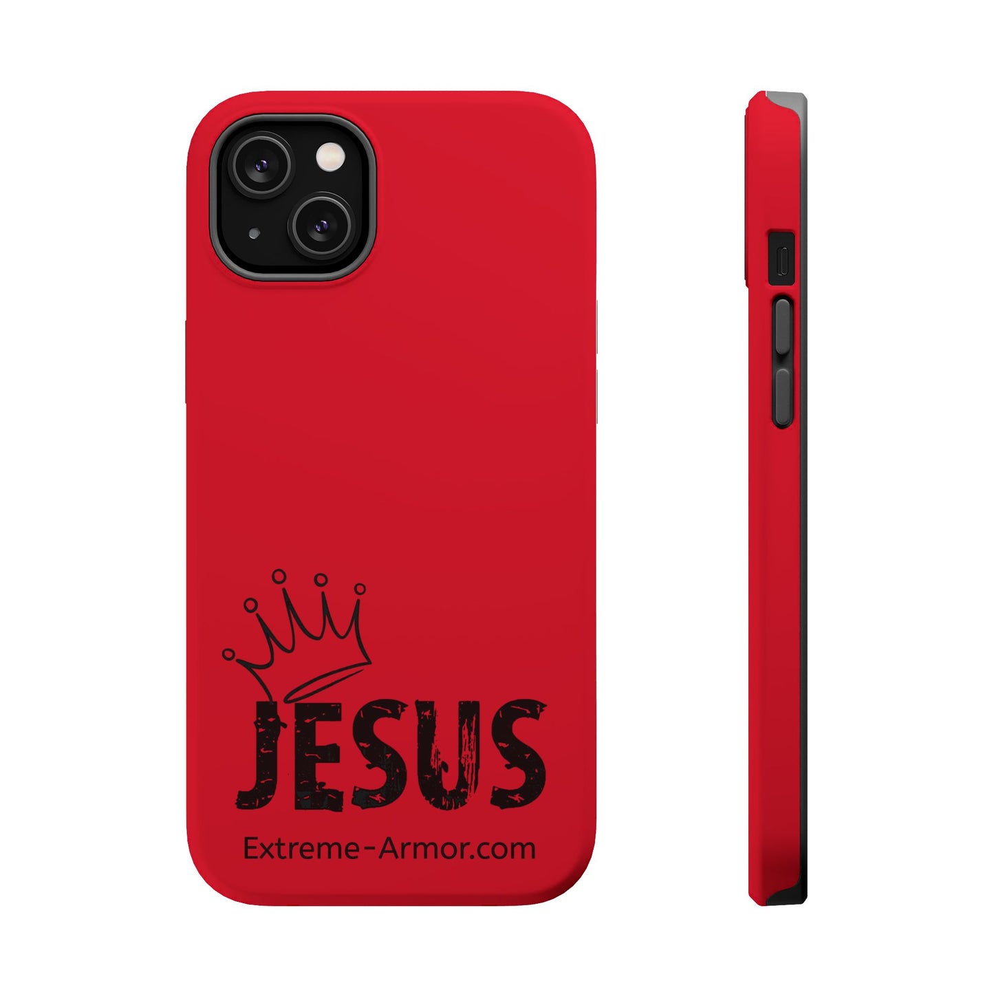 I-phone Magnetic Case (King Jesus) Red