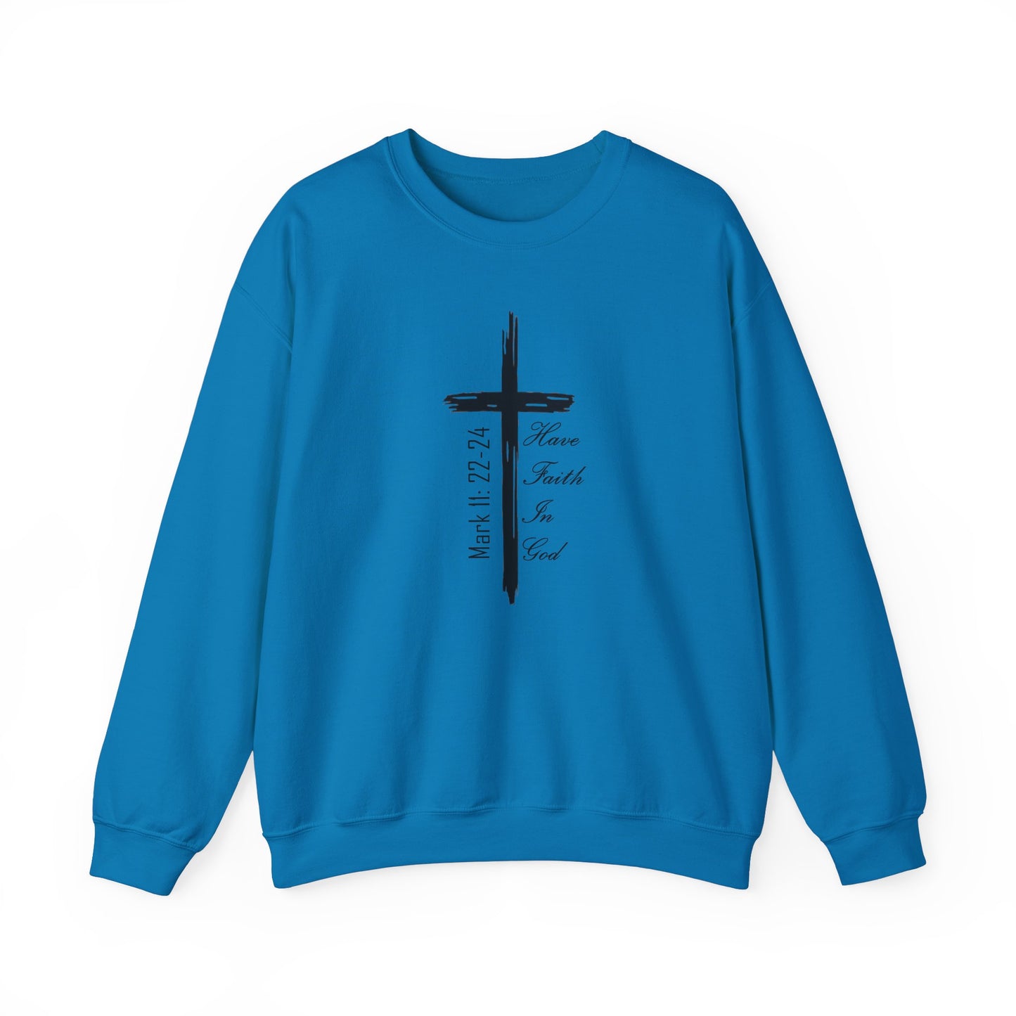 Faith-Inspired Unisex Crewneck Sweatshirt with Inspirational Verse, Christian Apparel, Cozy Sweatshirt, EXTREME ARMOR APPAREL