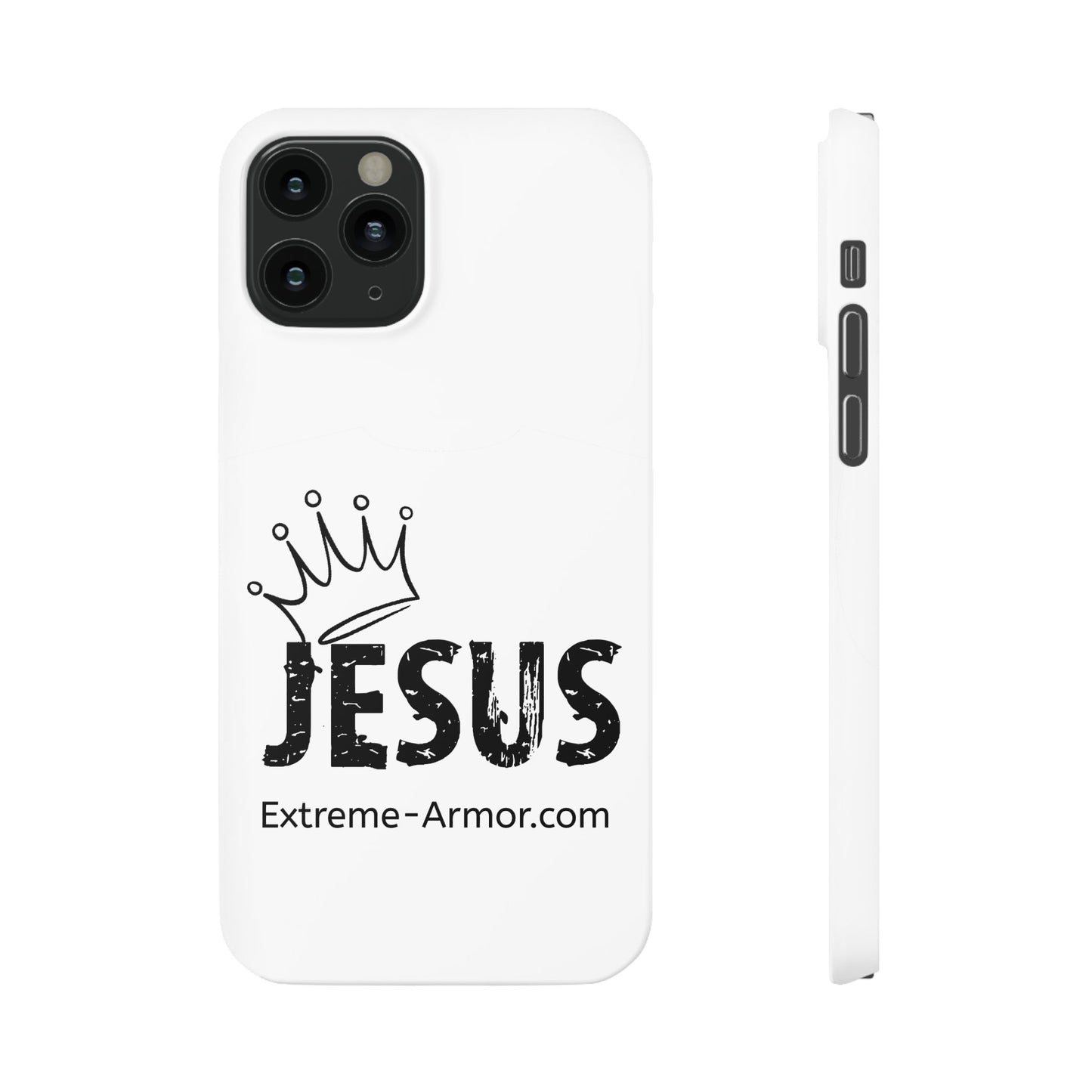 King Jesus White Slim phone Cases