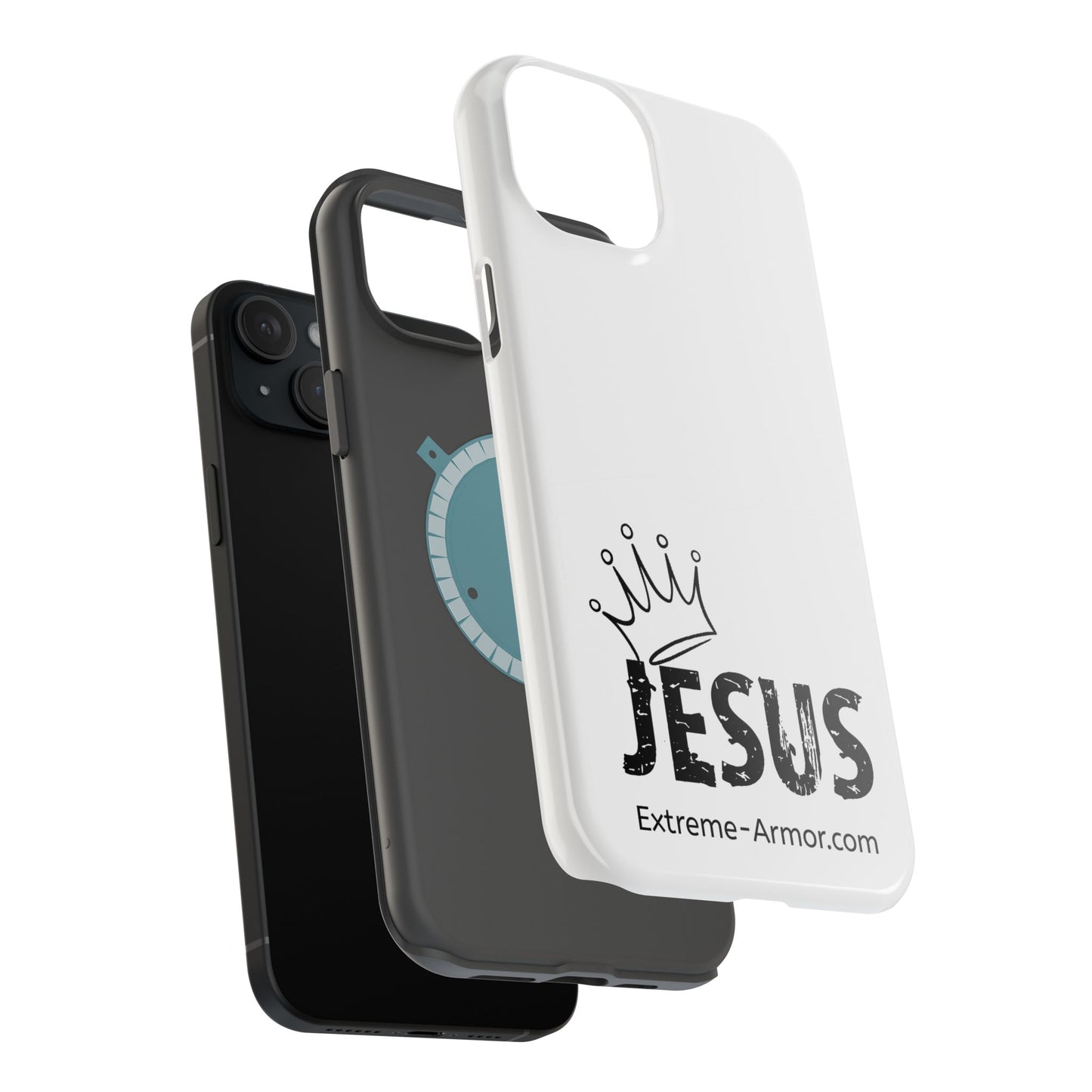 I-phone Magnetic Case (King Jesus) White