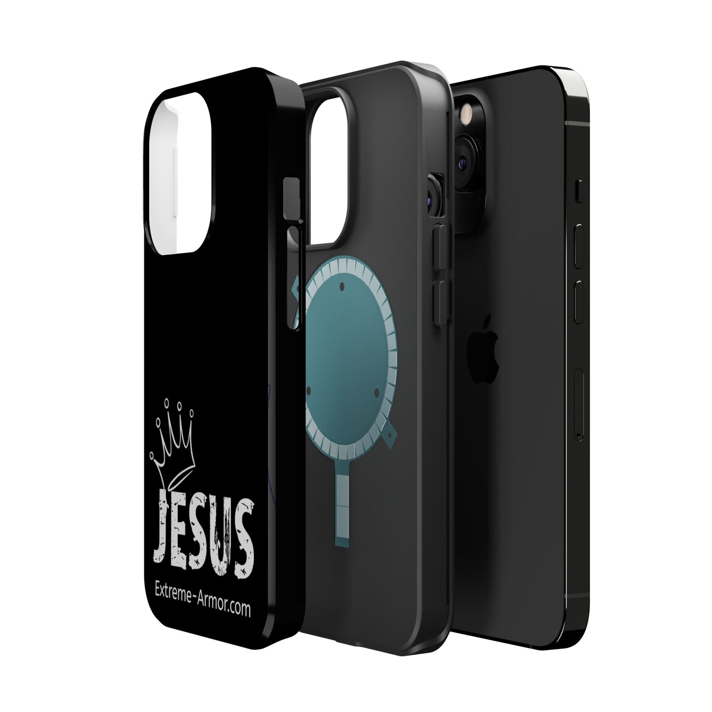 I-phone Magnetic Case (King Jesus) Black