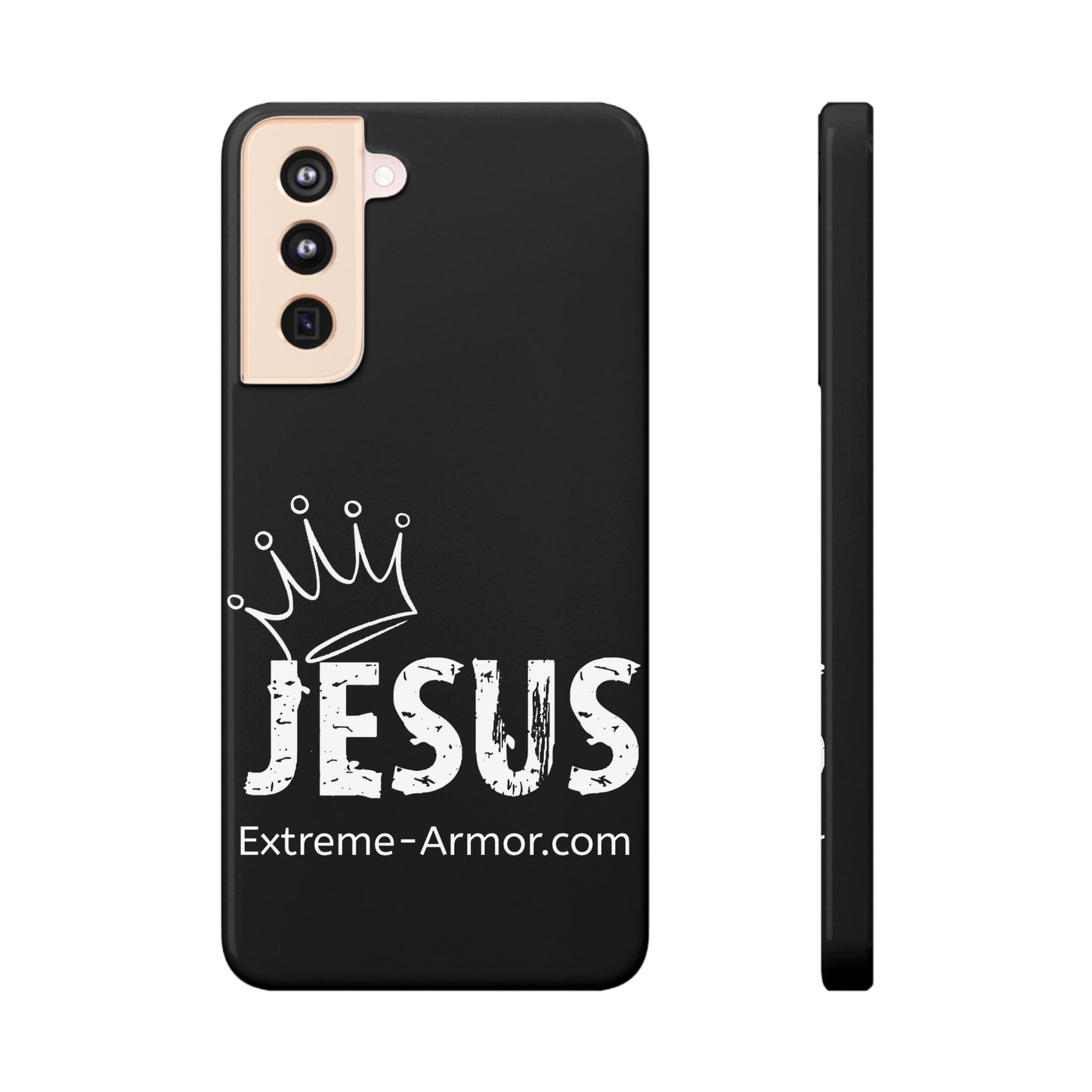 King Jesus Black Slim phone Cases