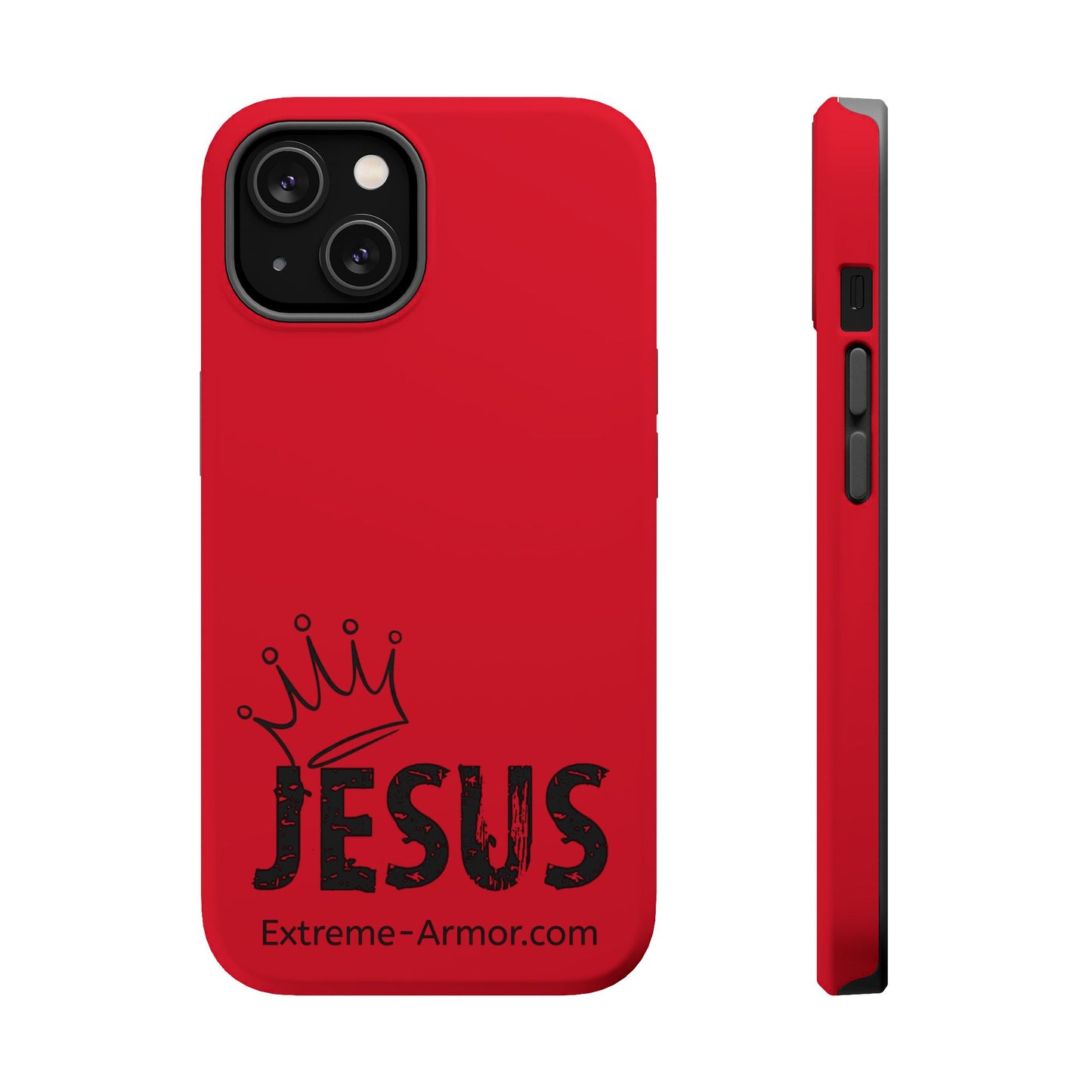 I-phone Magnetic Case (King Jesus) Red