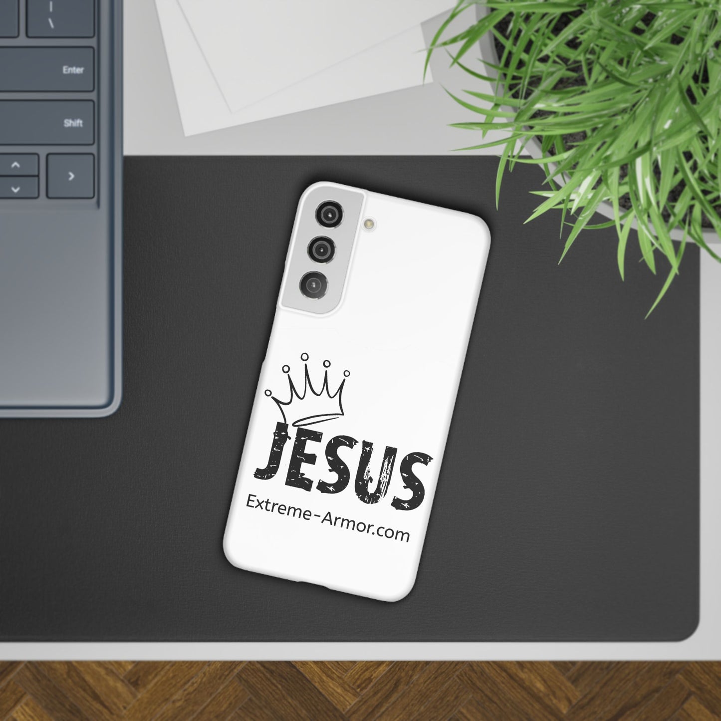 King Jesus White Slim phone Cases