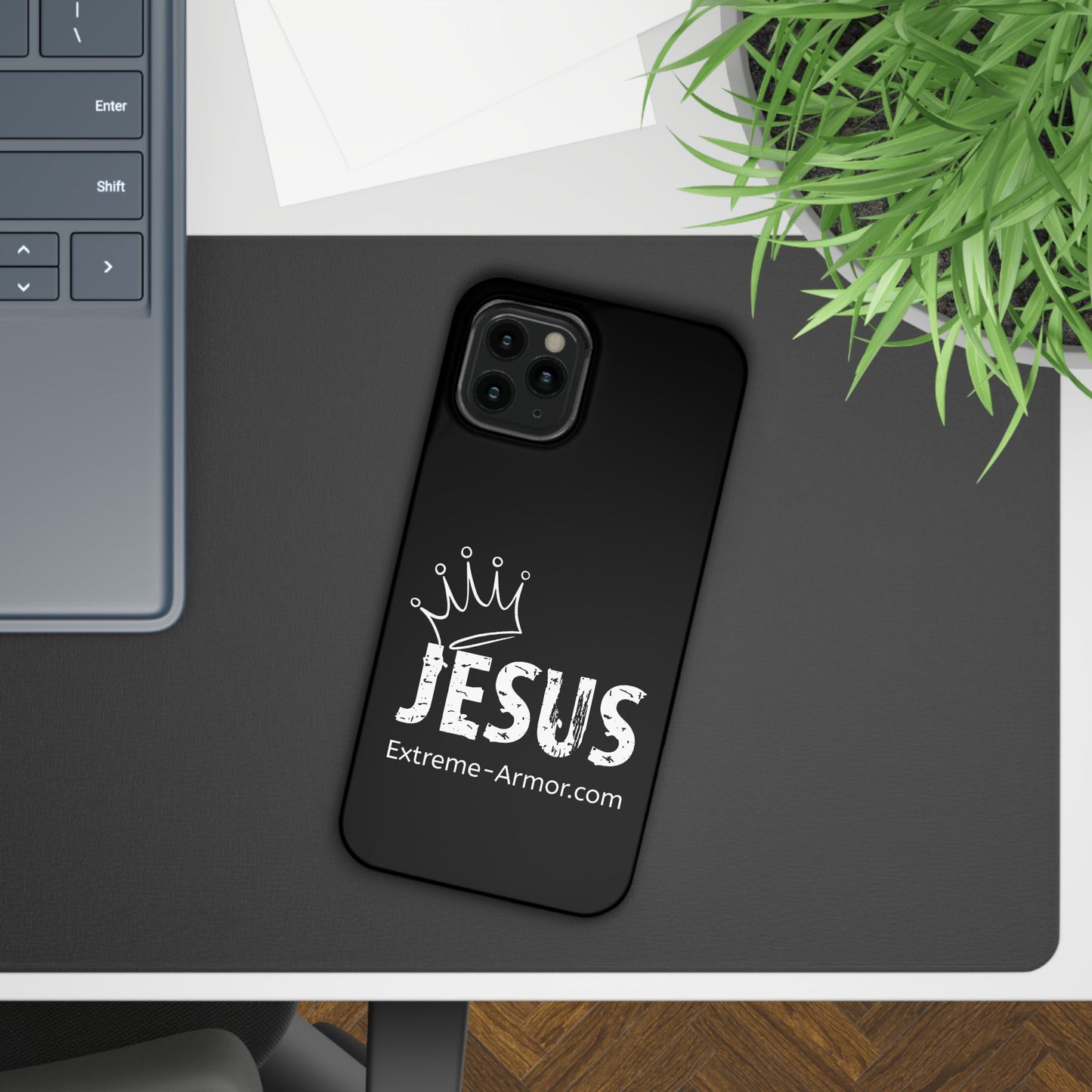 King Jesus Black Slim phone Cases