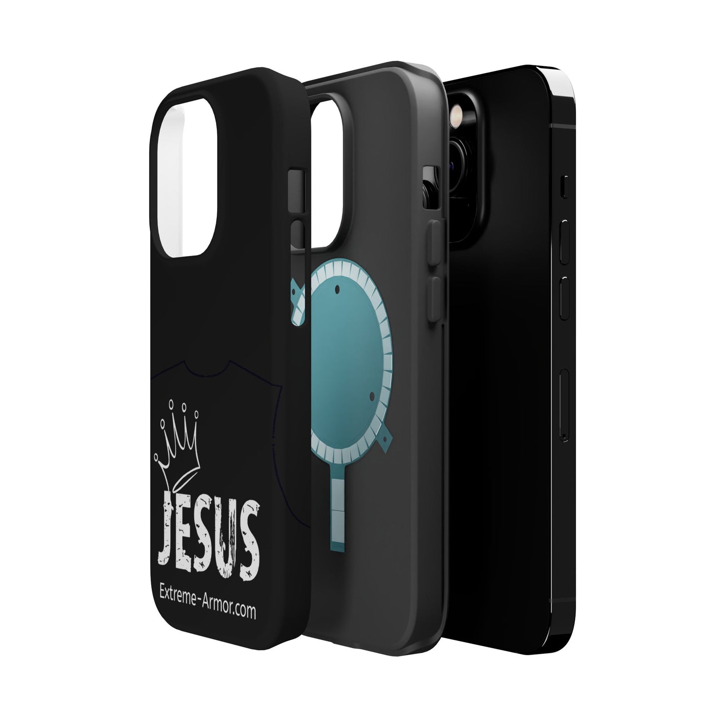 I-phone Magnetic Case (King Jesus) Black