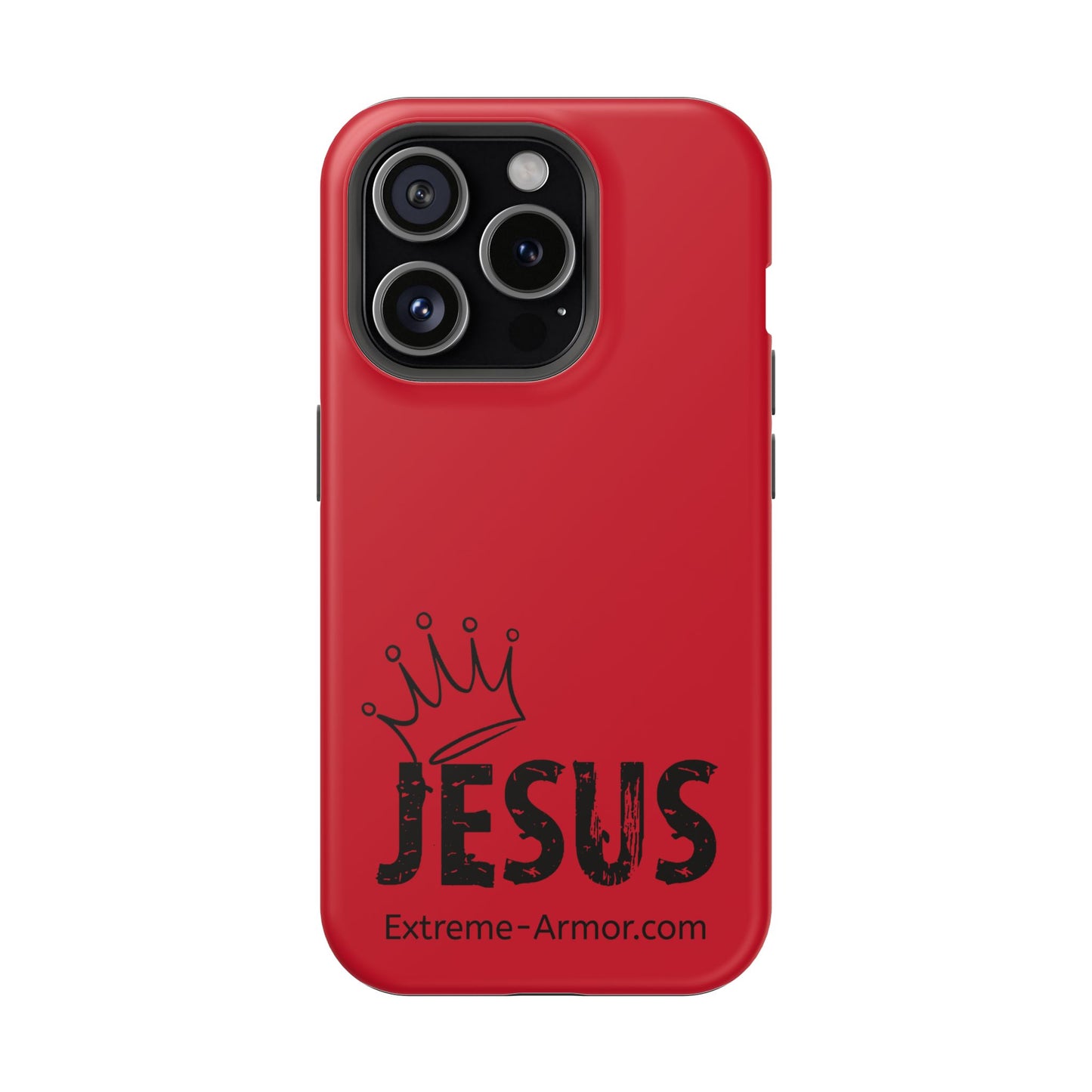 I-phone Magnetic Case (King Jesus) Red