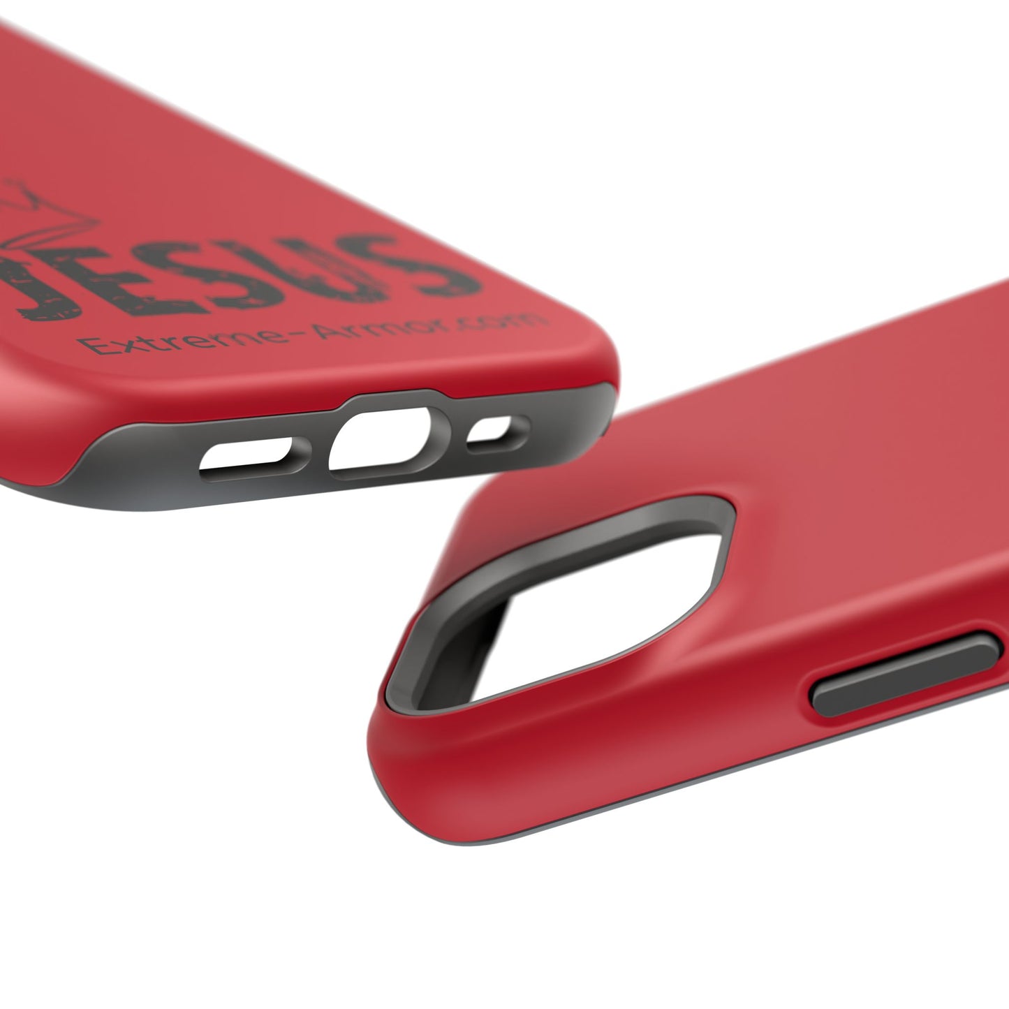 I-phone Magnetic Case (King Jesus) Red