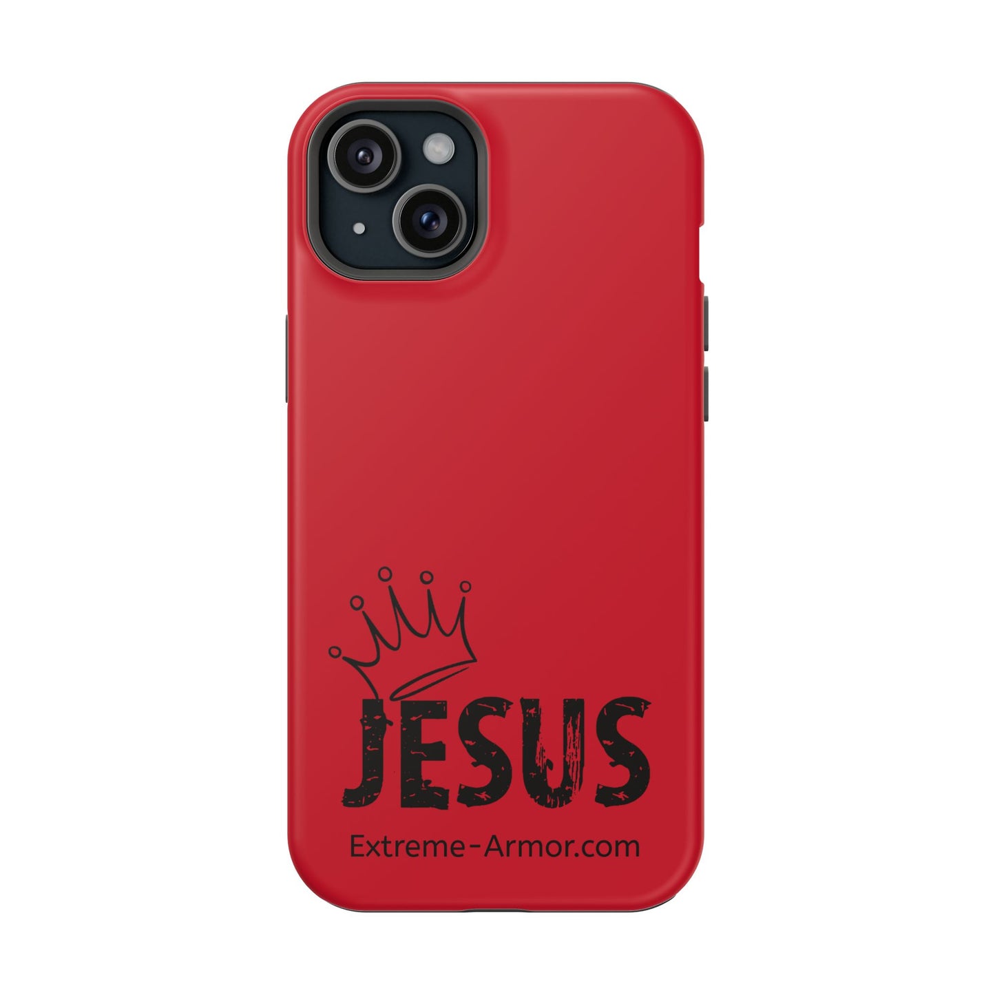 I-phone Magnetic Case (King Jesus) Red