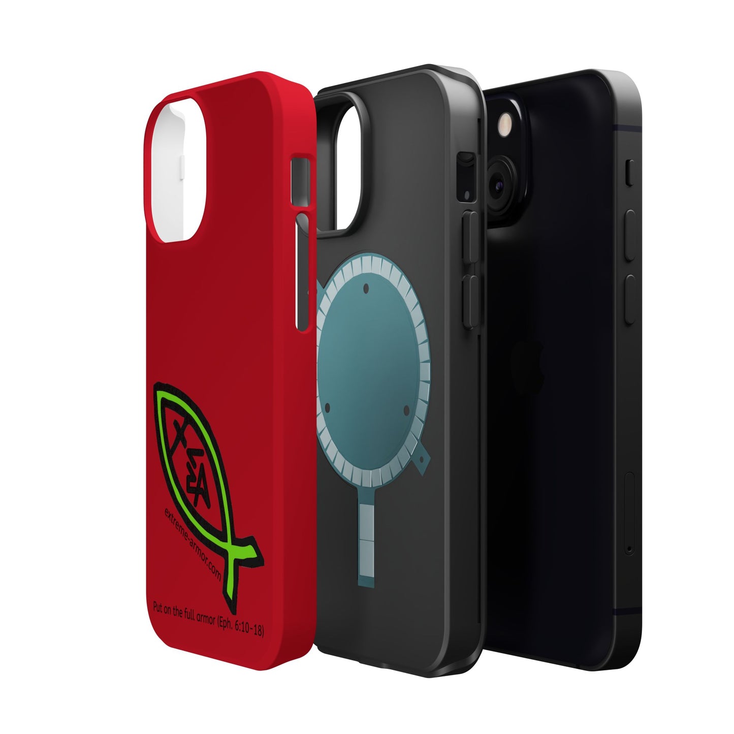 I-phone Magnetic Case (Extreme-Armor) Red