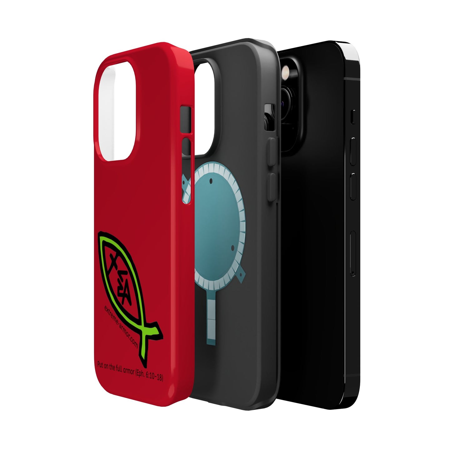 I-phone Magnetic Case (Extreme-Armor) Red