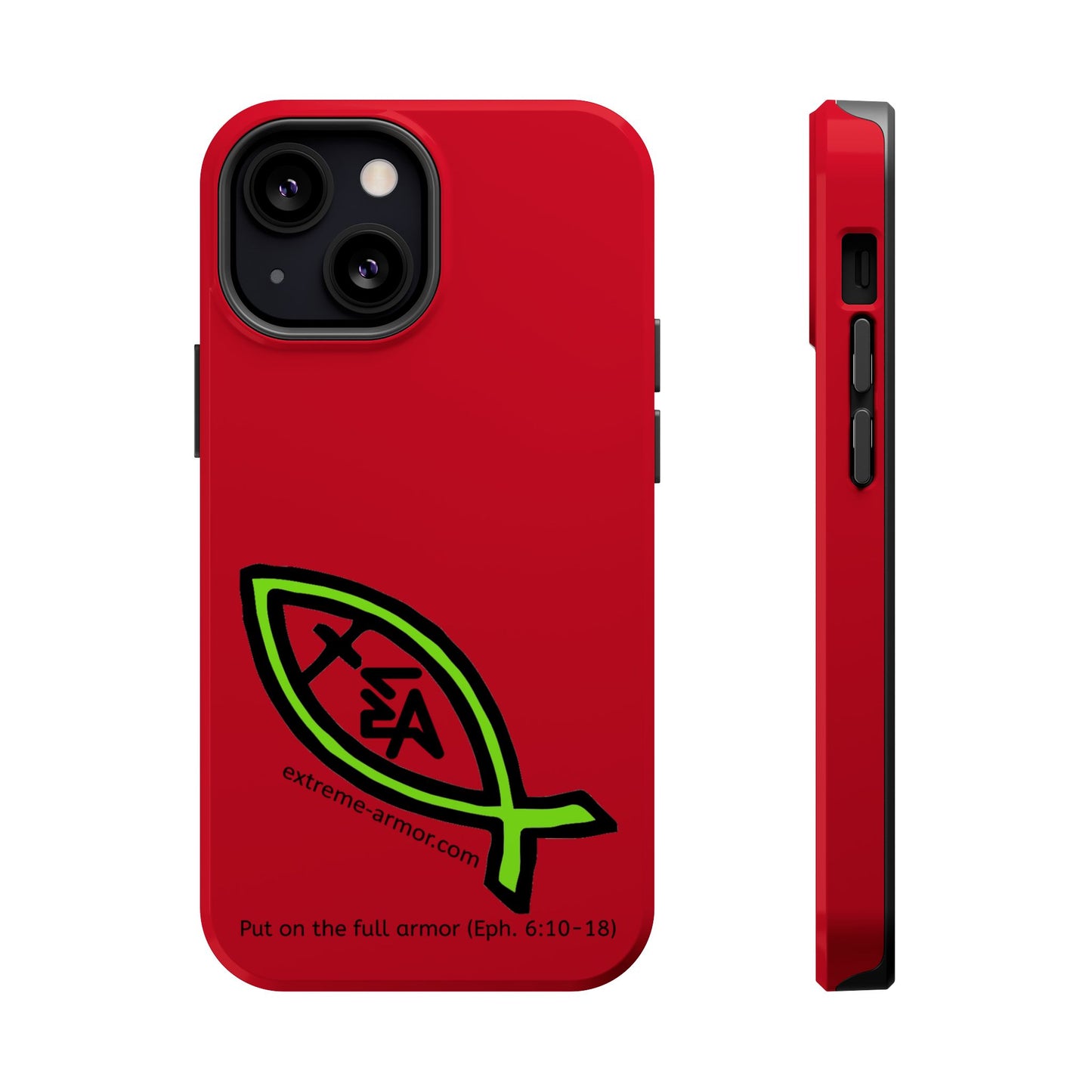 I-phone Magnetic Case (Extreme-Armor) Red