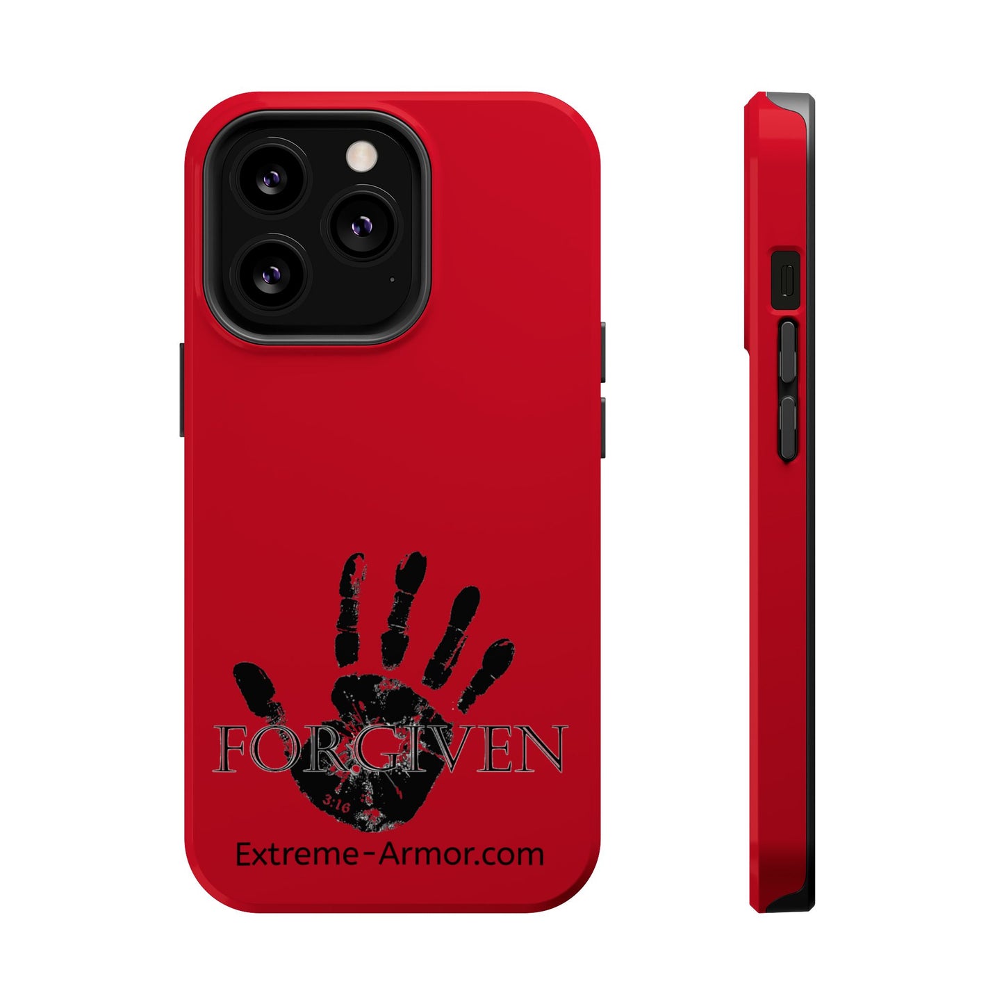 I-phone Magnetic Case (Forgiven) Red