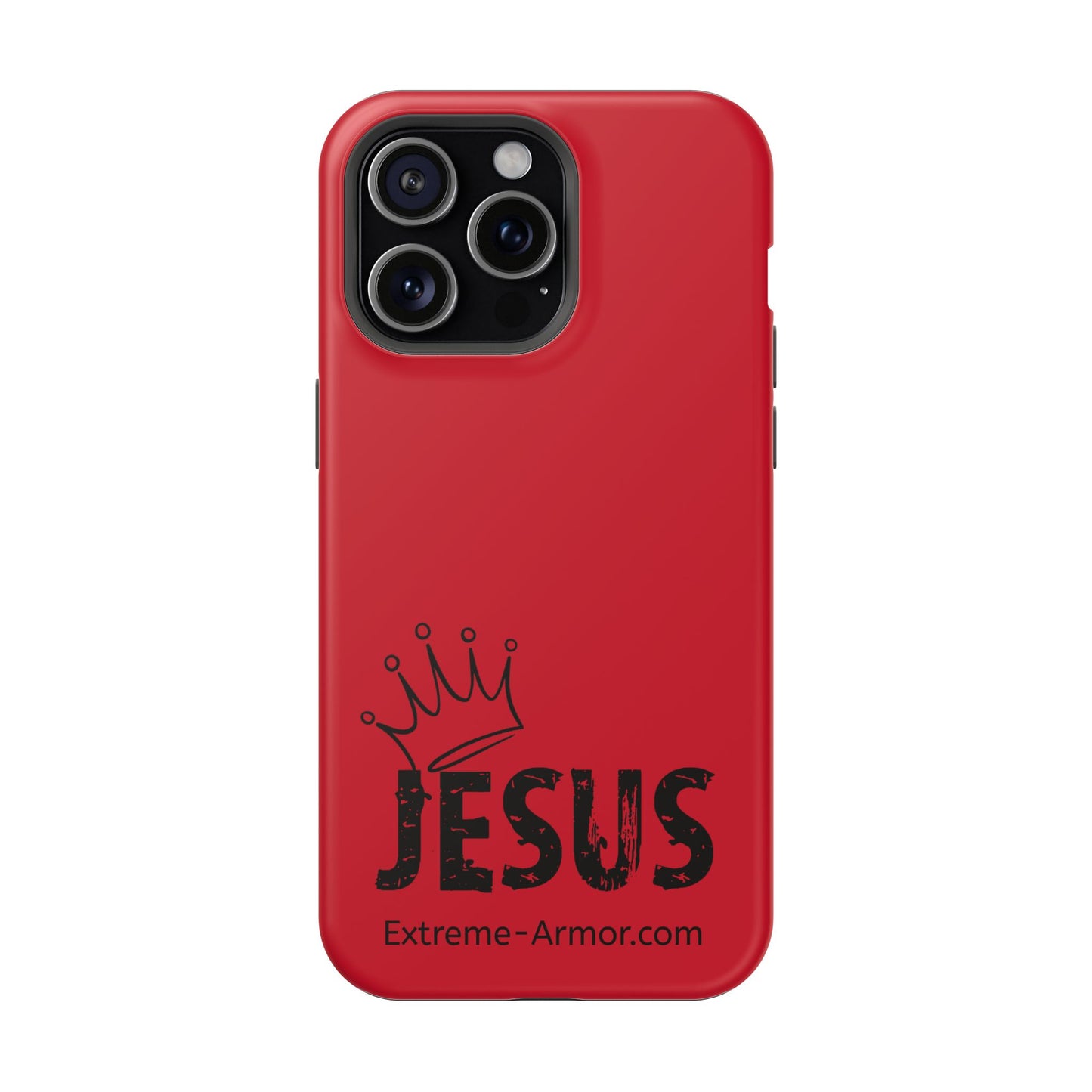 I-phone Magnetic Case (King Jesus) Red