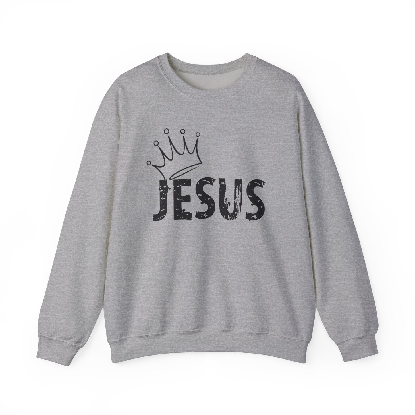 Christian Sweatshirt, Religious Jumper, King Jesus Long Sleeve Shirt, Christian Apparel, Faith Crewneck Pullover