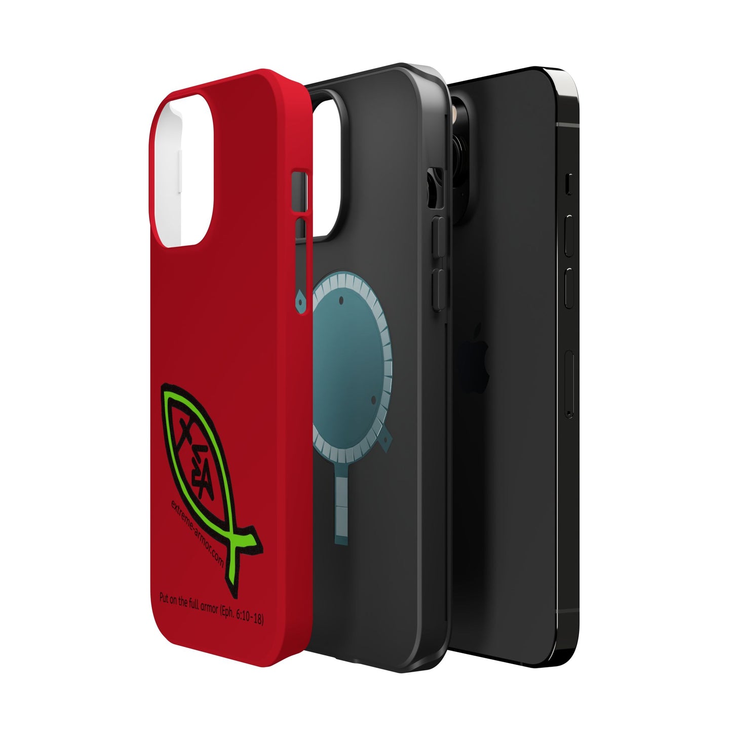 I-phone Magnetic Case (Extreme-Armor) Red