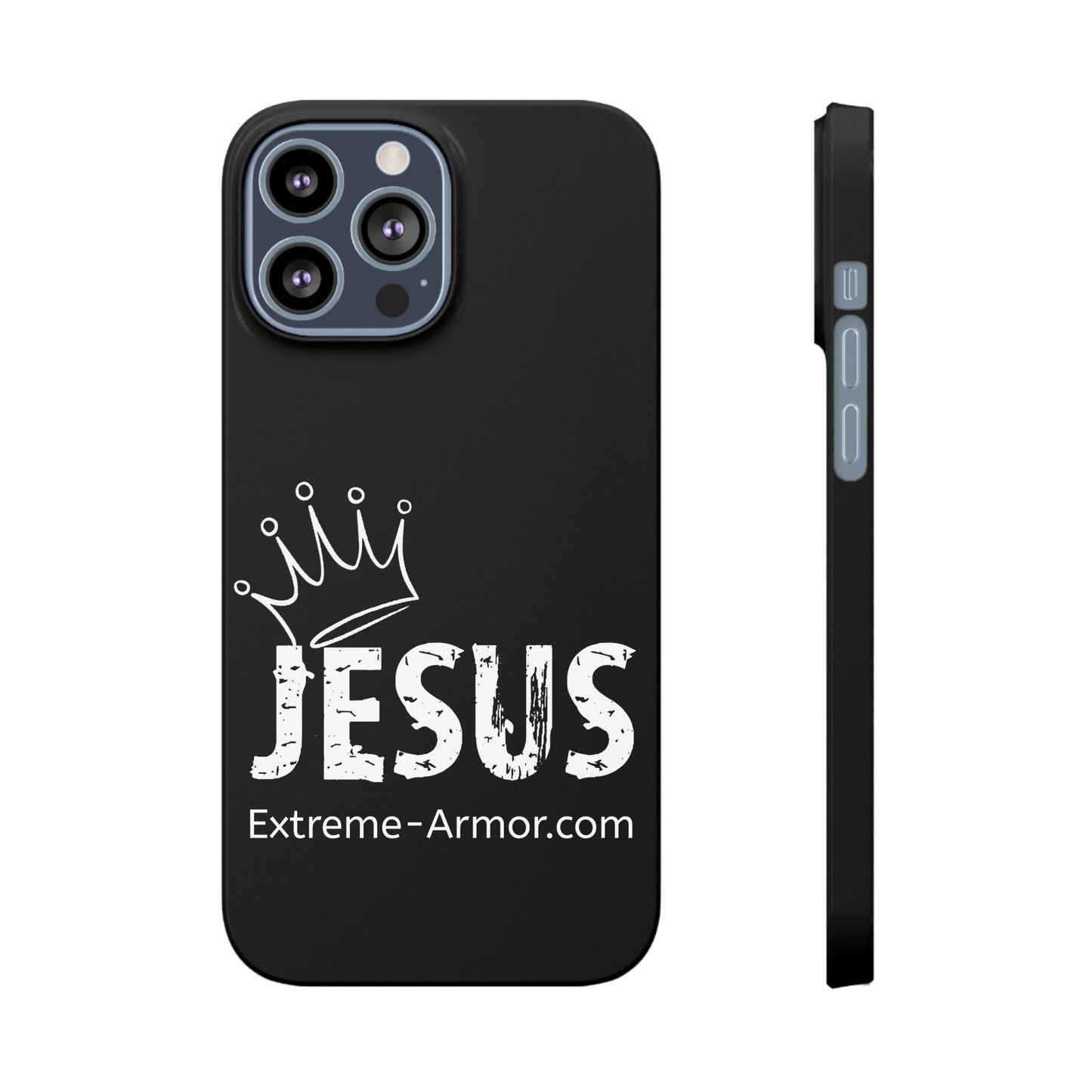 King Jesus Black Slim phone Cases