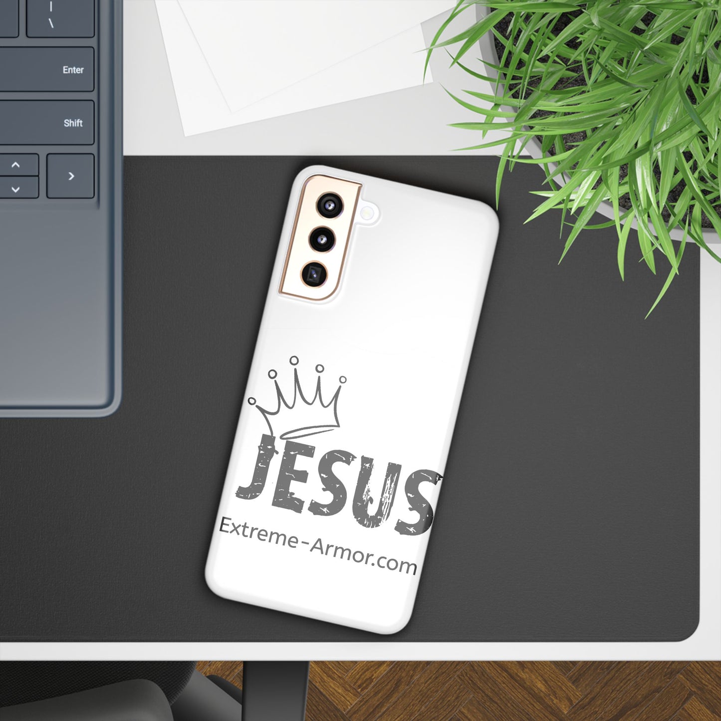 King Jesus White Slim phone Cases