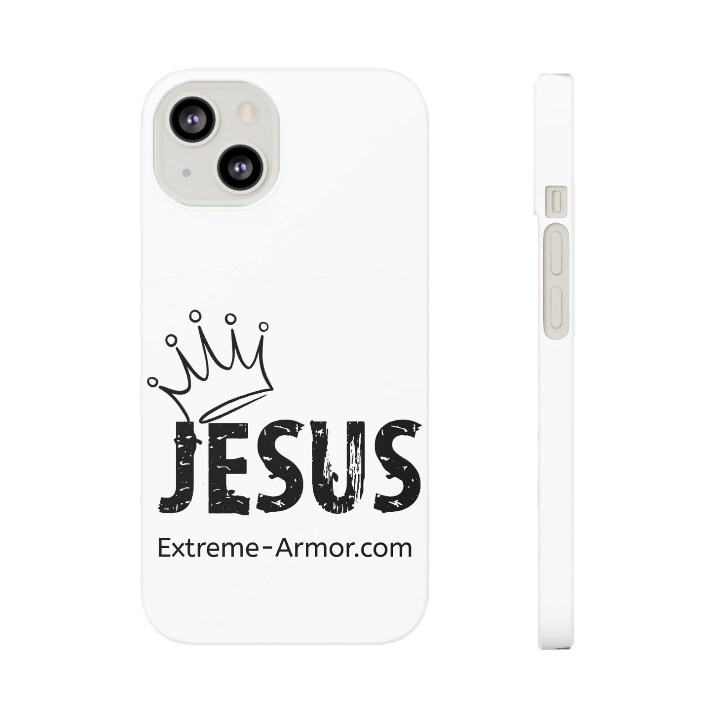 King Jesus White Slim phone Cases