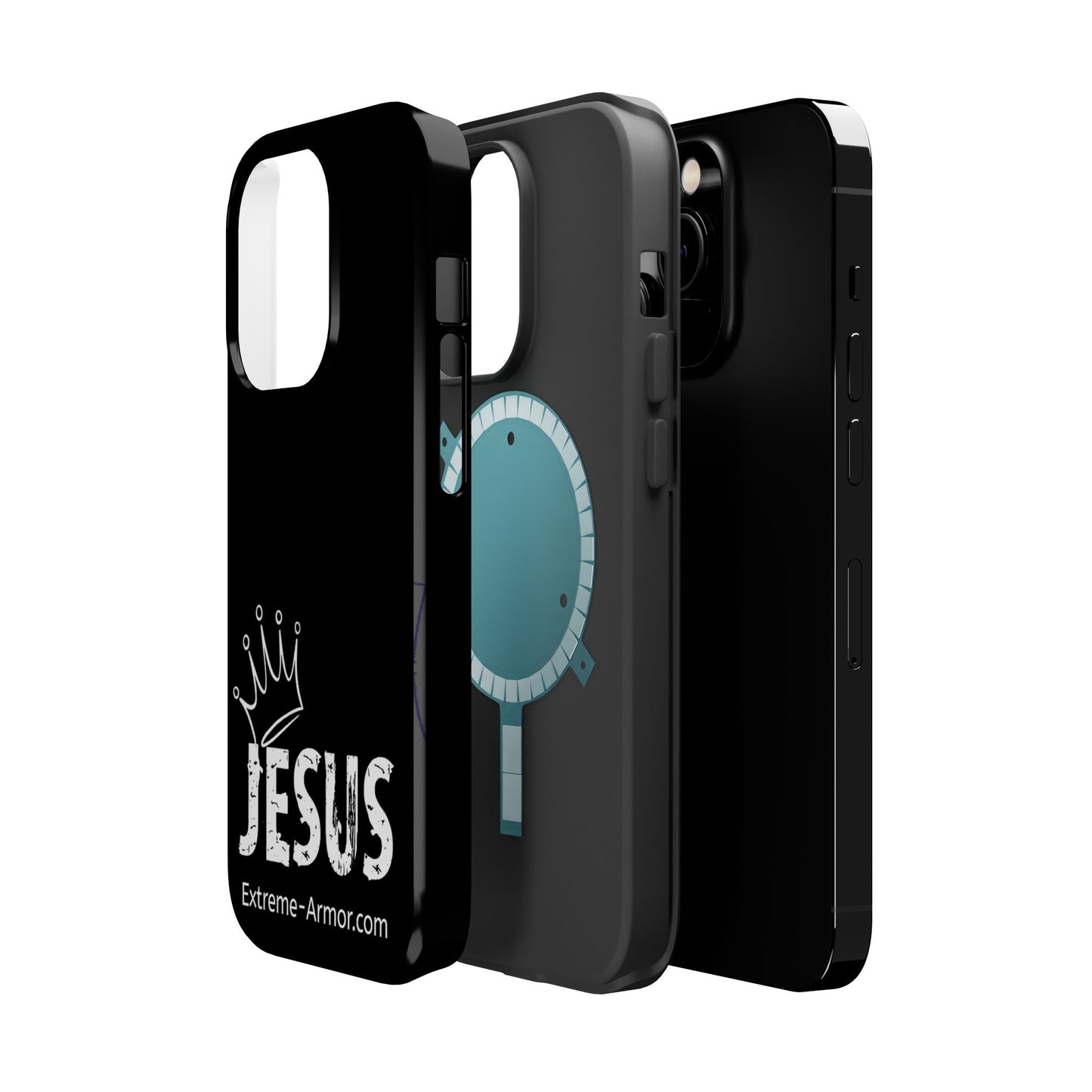 I-phone Magnetic Case (King Jesus) Black