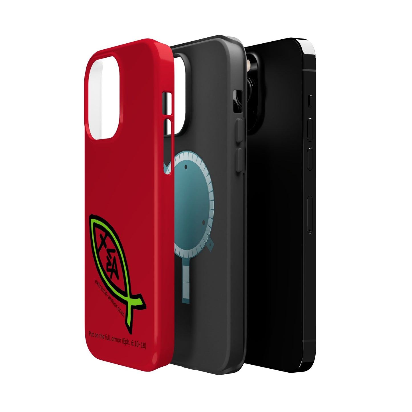 I-phone Magnetic Case (Extreme-Armor) Red