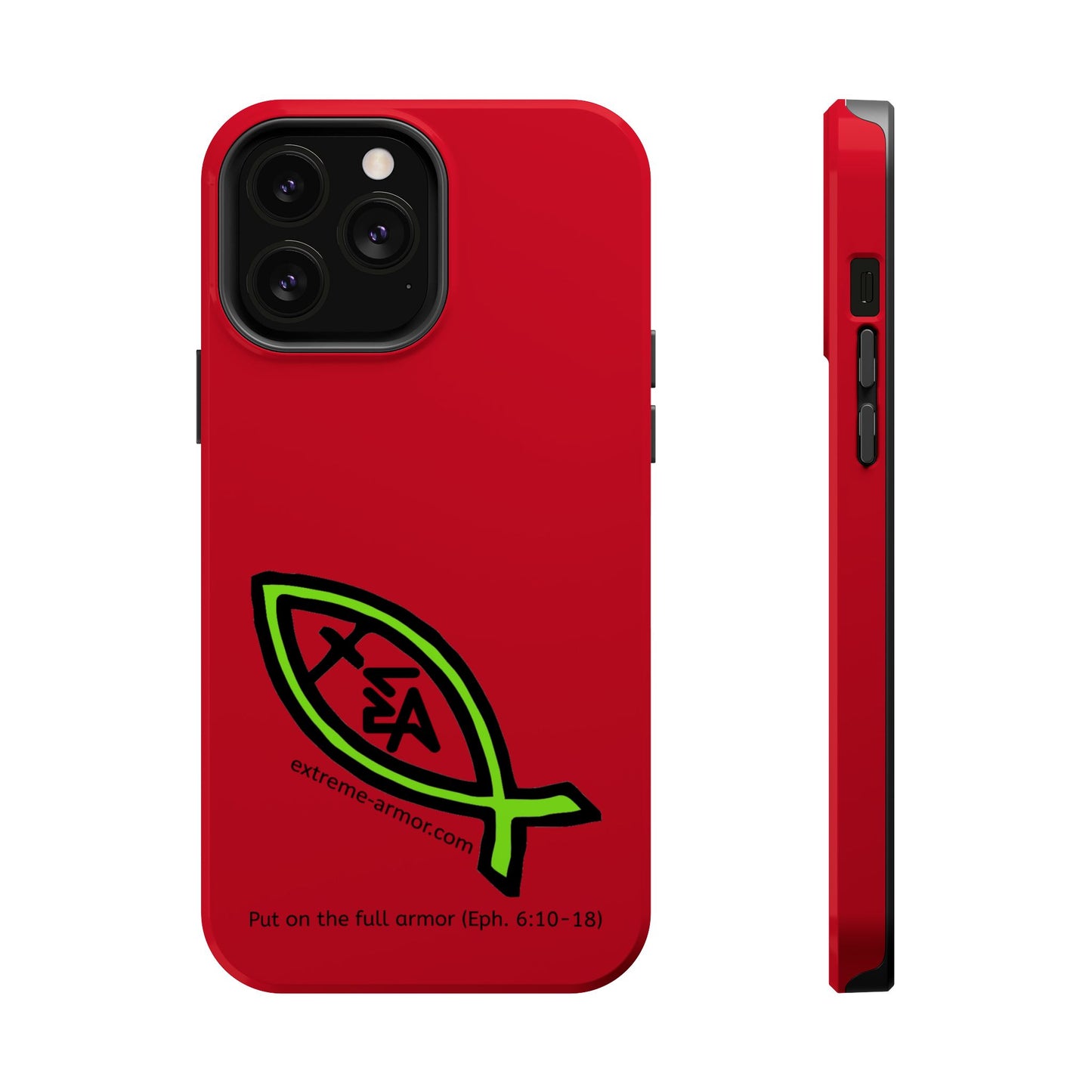 I-phone Magnetic Case (Extreme-Armor) Red