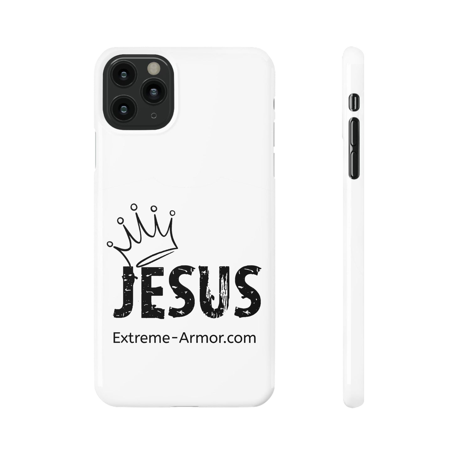 King Jesus White Slim phone Cases