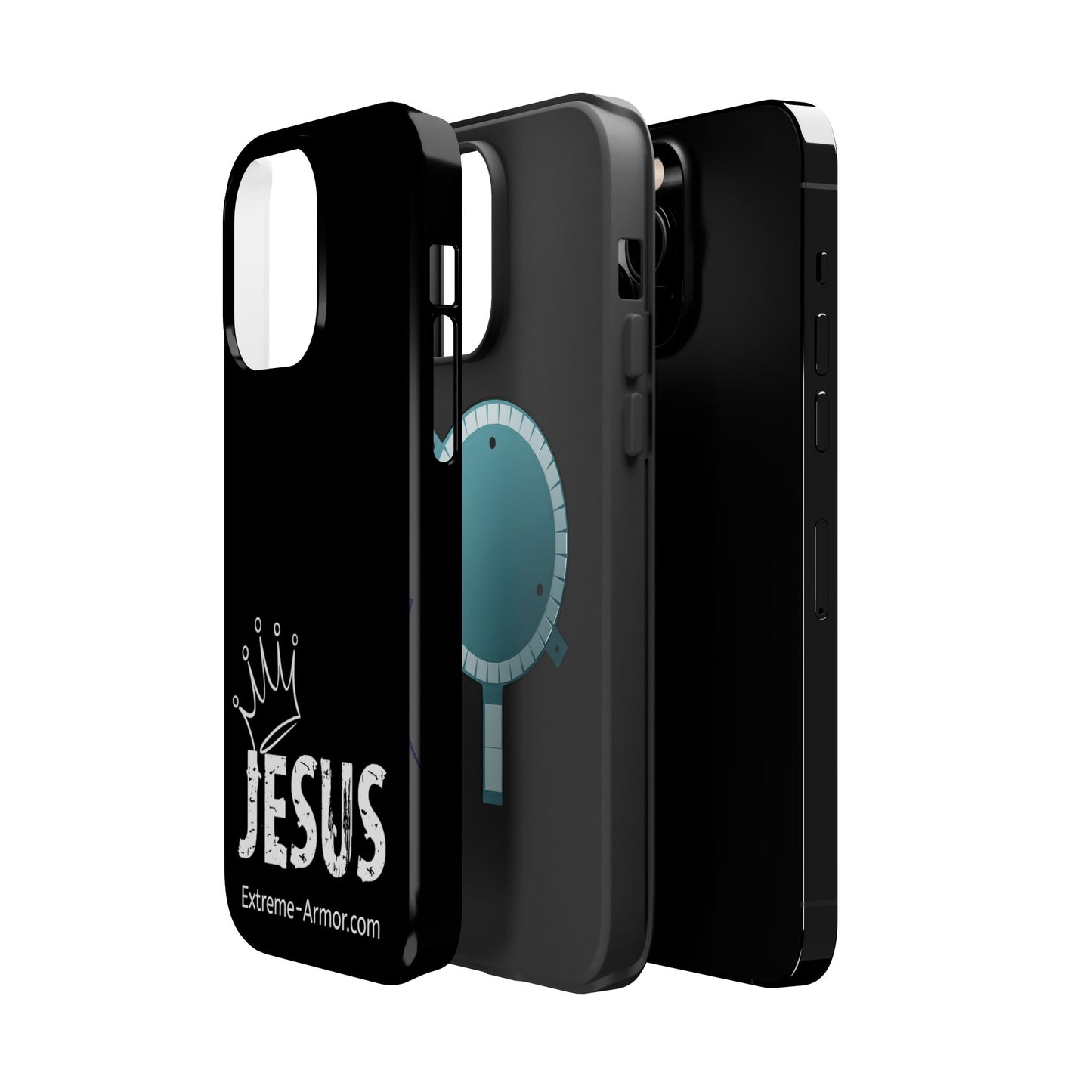 I-phone Magnetic Case (King Jesus) Black